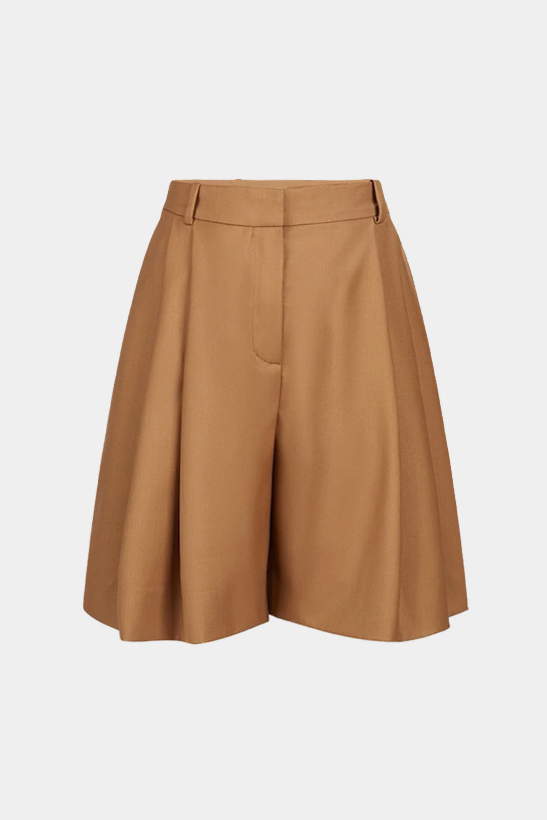 Solid Ruched Wide Leg Shorts