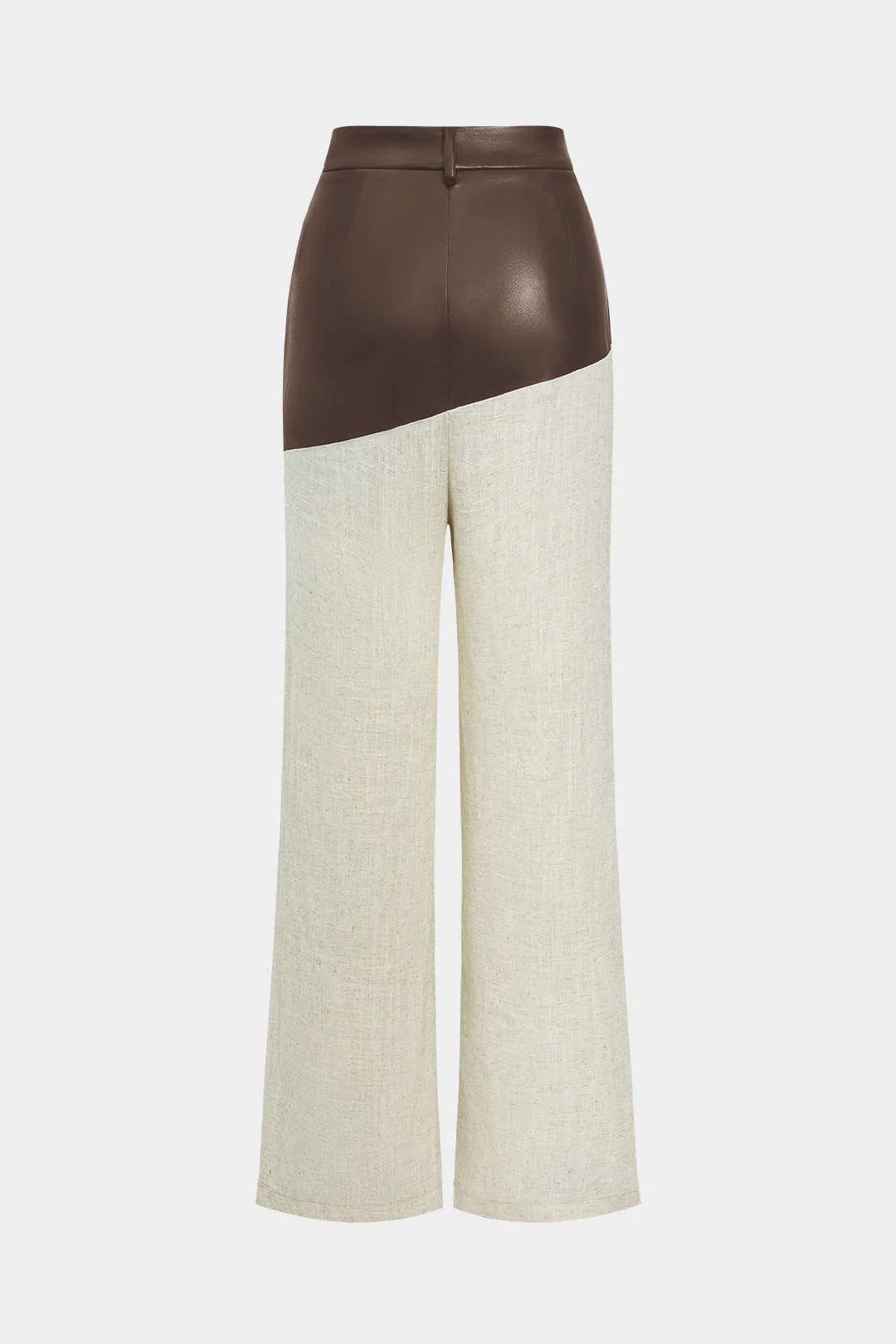 Contrast Color Block Print Straight-leg Trousers - Image 5
