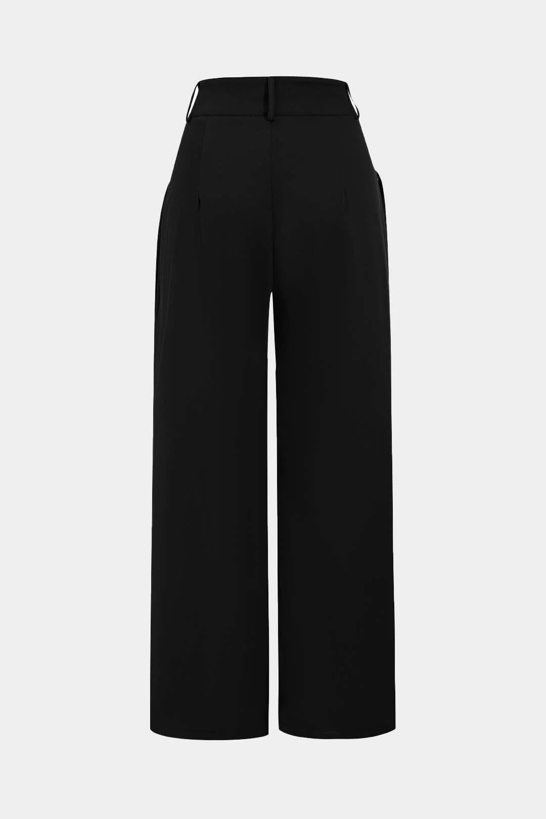 Solid Wide Leg Pocket Trousers - Image 2