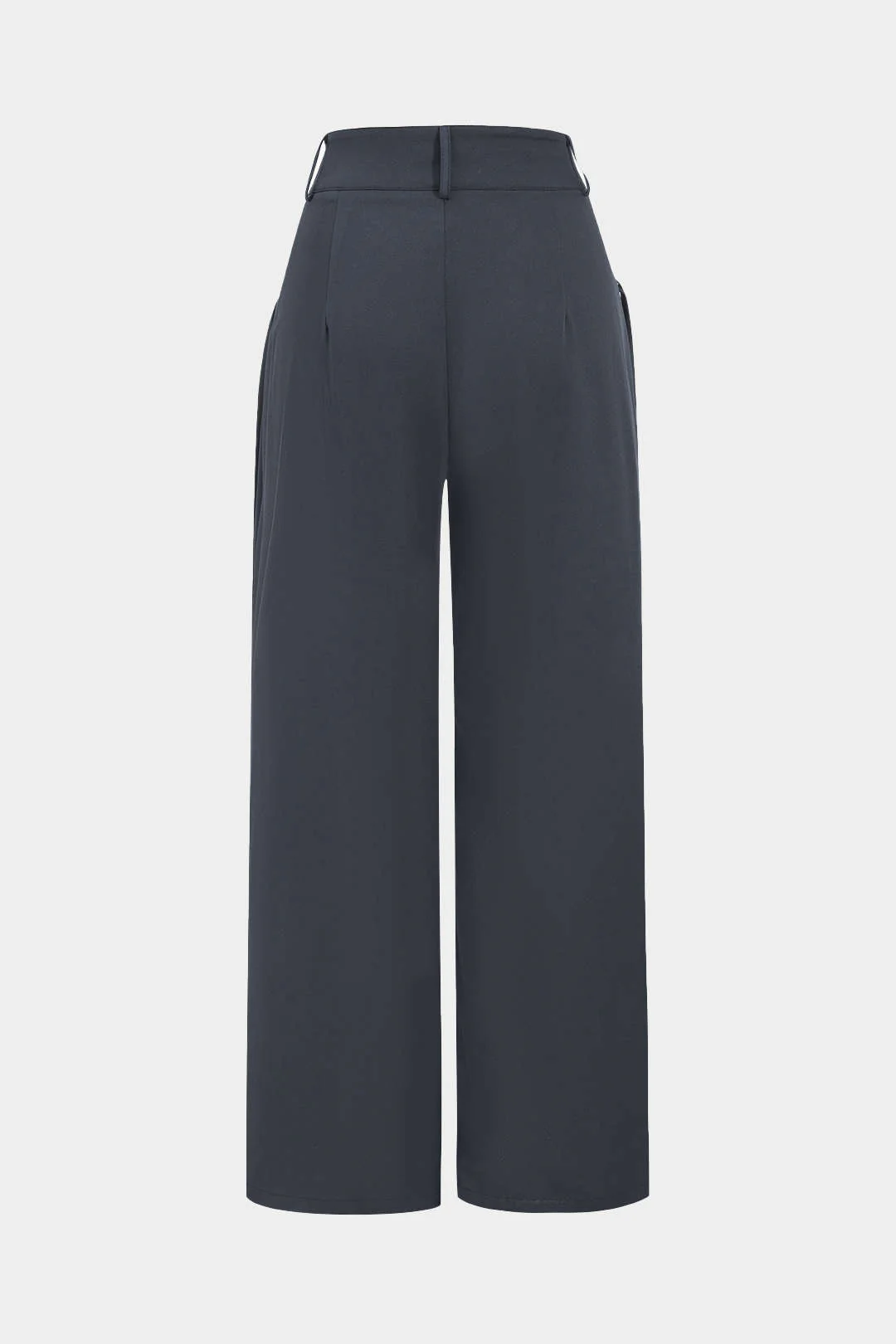 Solid Wide Leg Pocket Trousers - Image 4