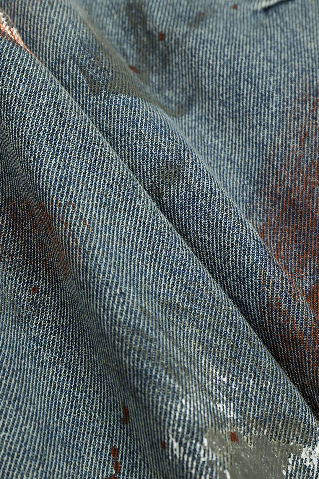 Graffiti Denim Washed Button Pocket Zipper Wide Leg Jeans - Image 4