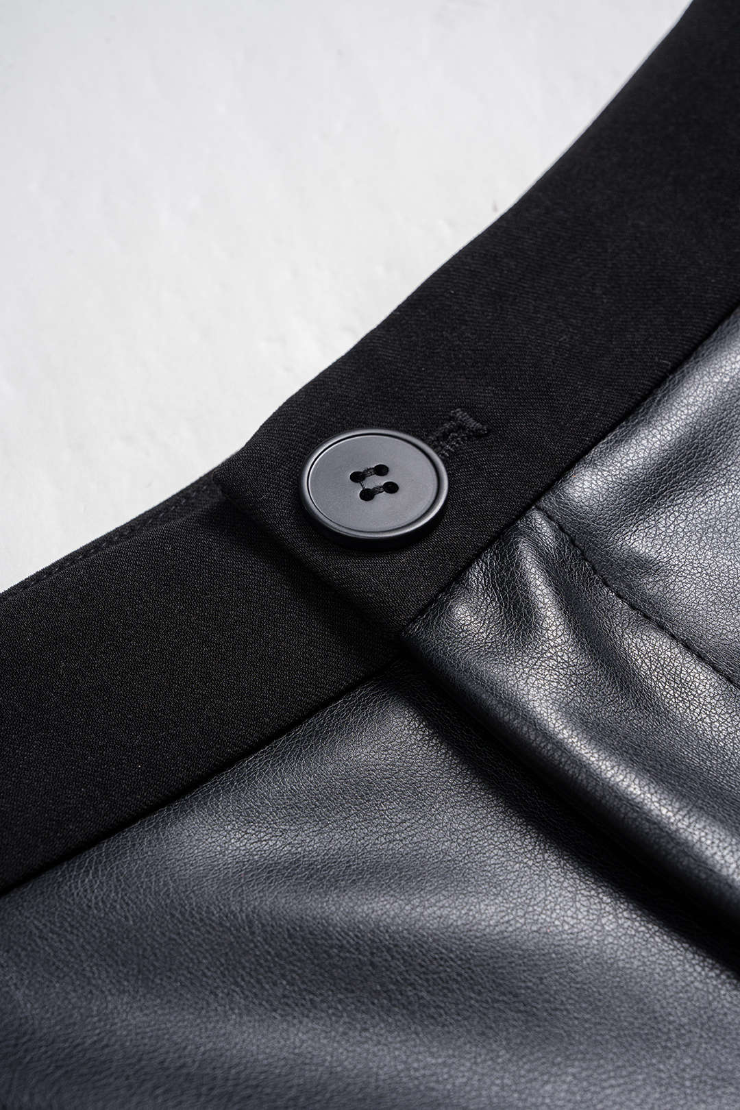 Faux Leather Patchwork Trousers - Image 6