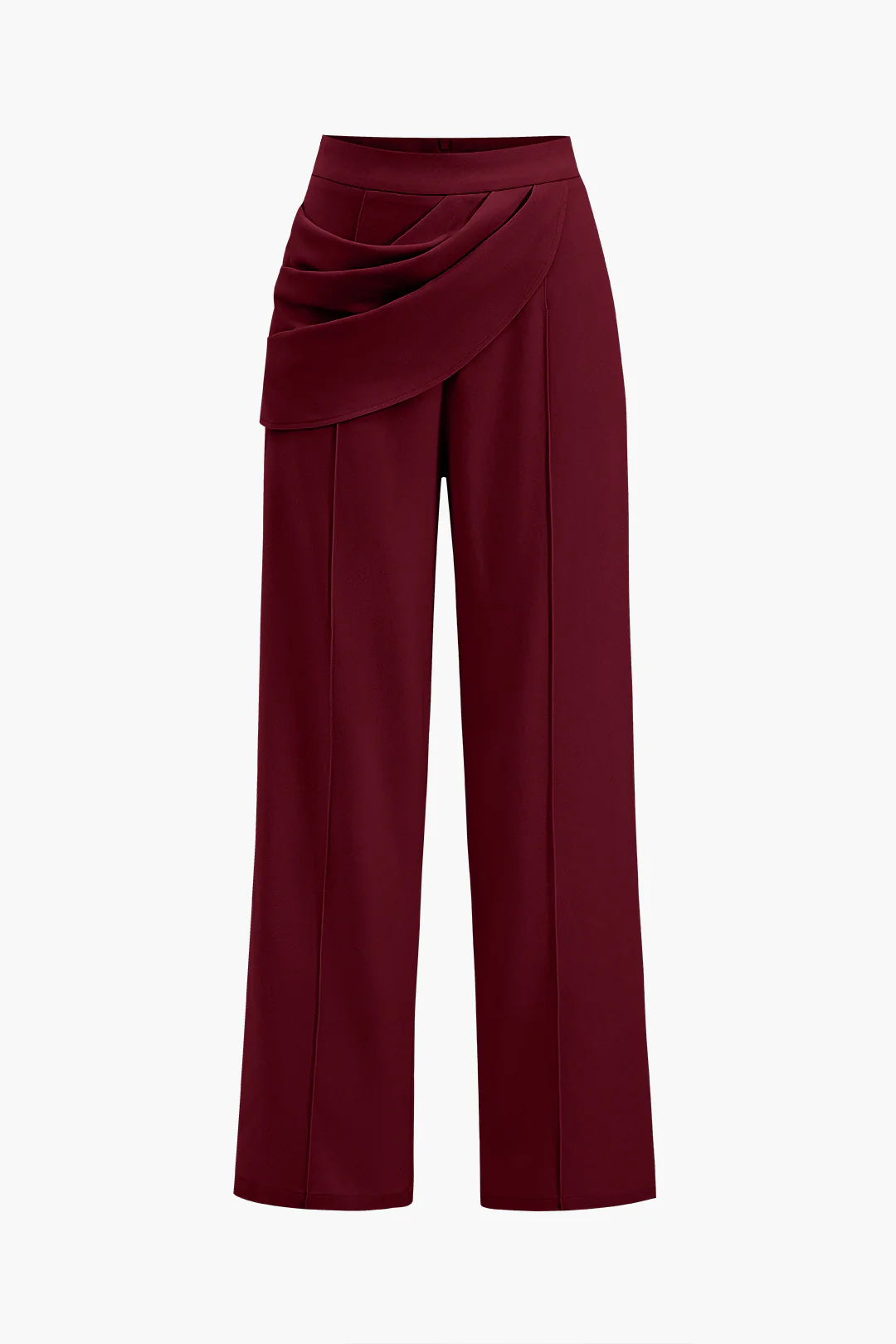 Solid Asymmetrical Trousers - Image 8