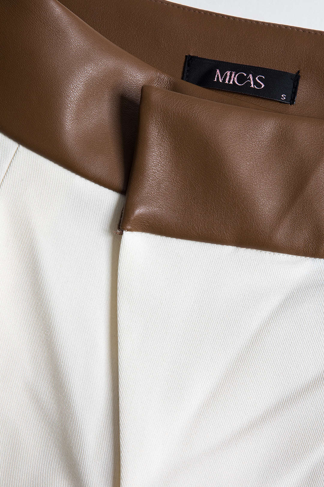 Faux Leather Patchwork Trousers - Image 4