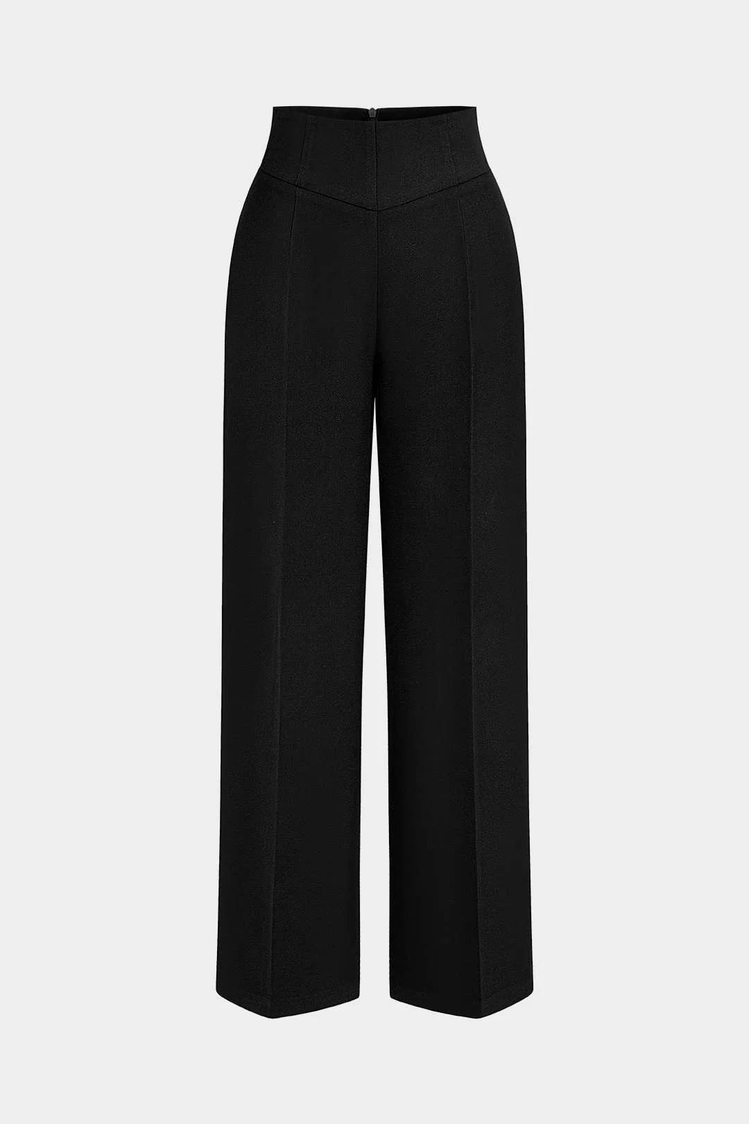 Basic High-Waisted Wide Leg Trousers - Image 10