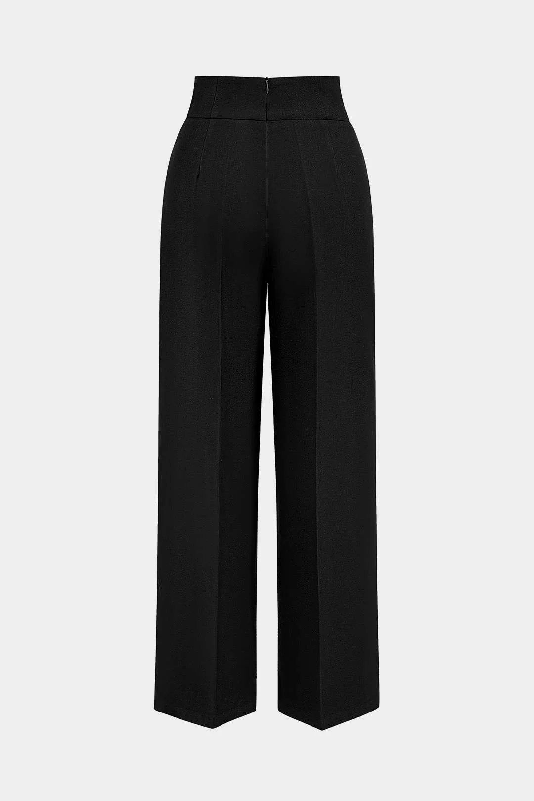 Basic High-Waisted Wide Leg Trousers - Image 11
