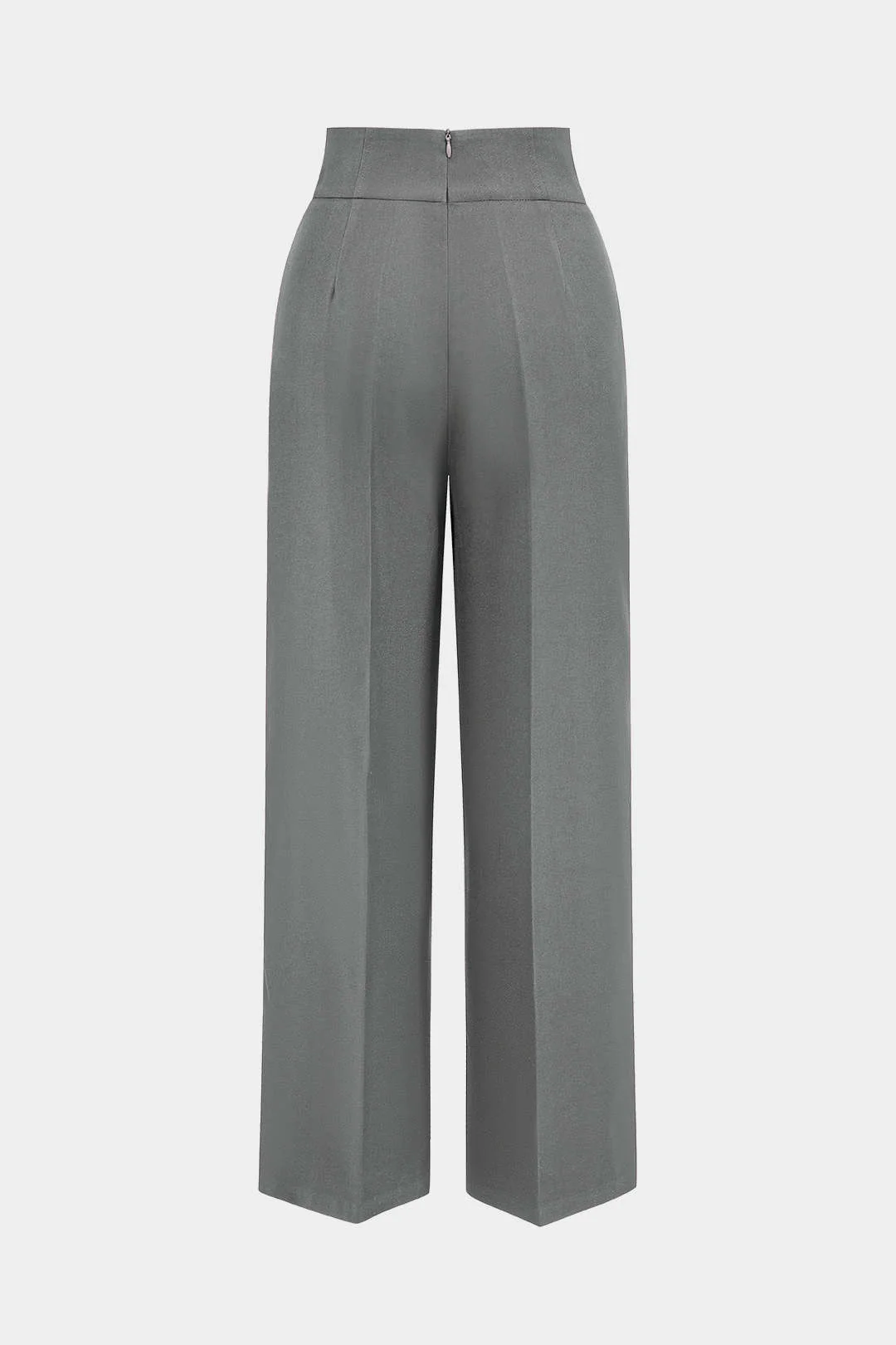 Basic High-Waisted Wide Leg Trousers - Image 16