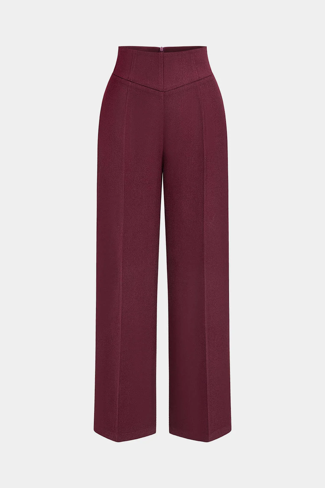 Basic High-Waisted Wide Leg Trousers - Image 2