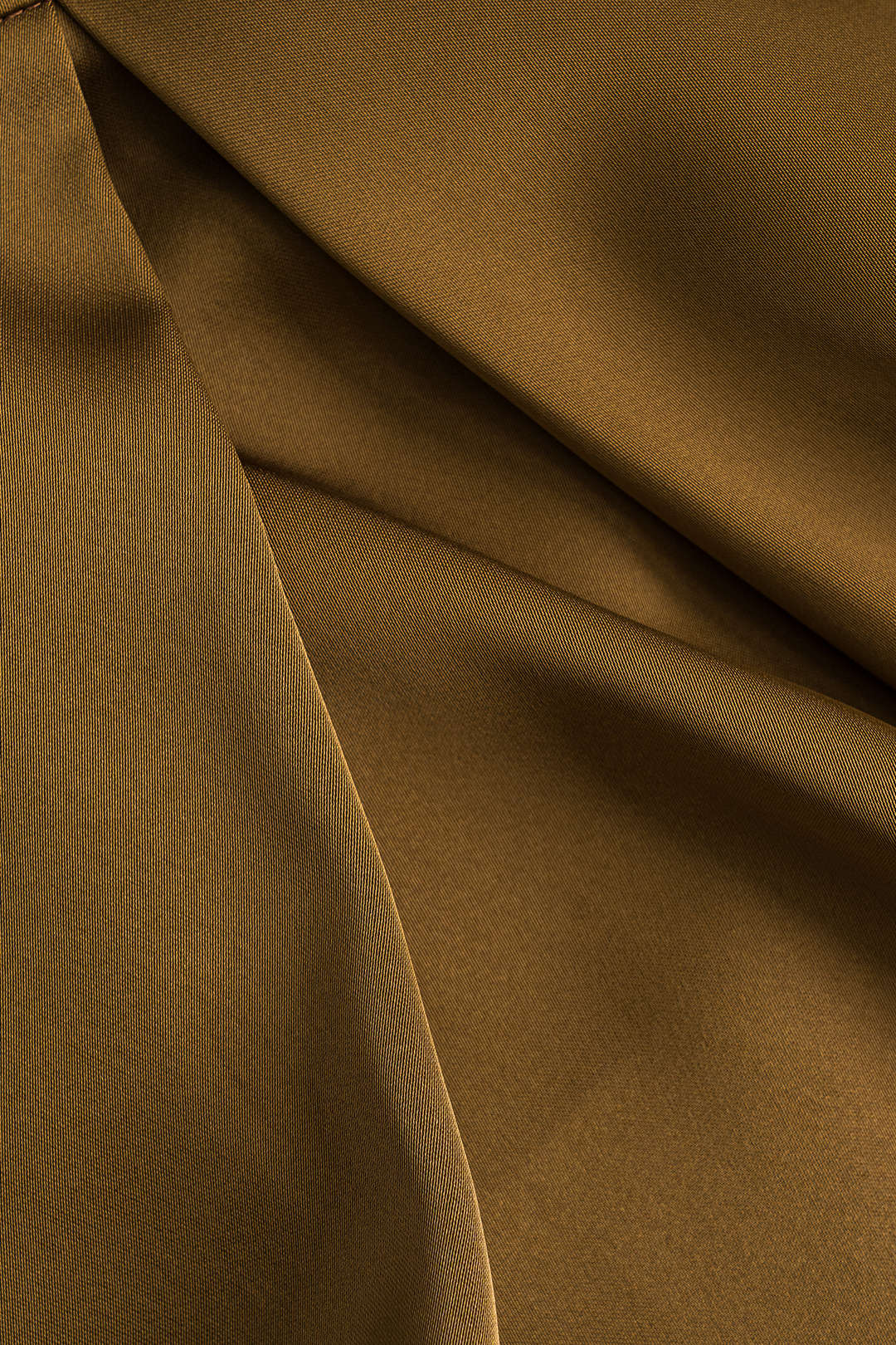 Satin High Waist Ruched Wide Leg Trousers - Image 3