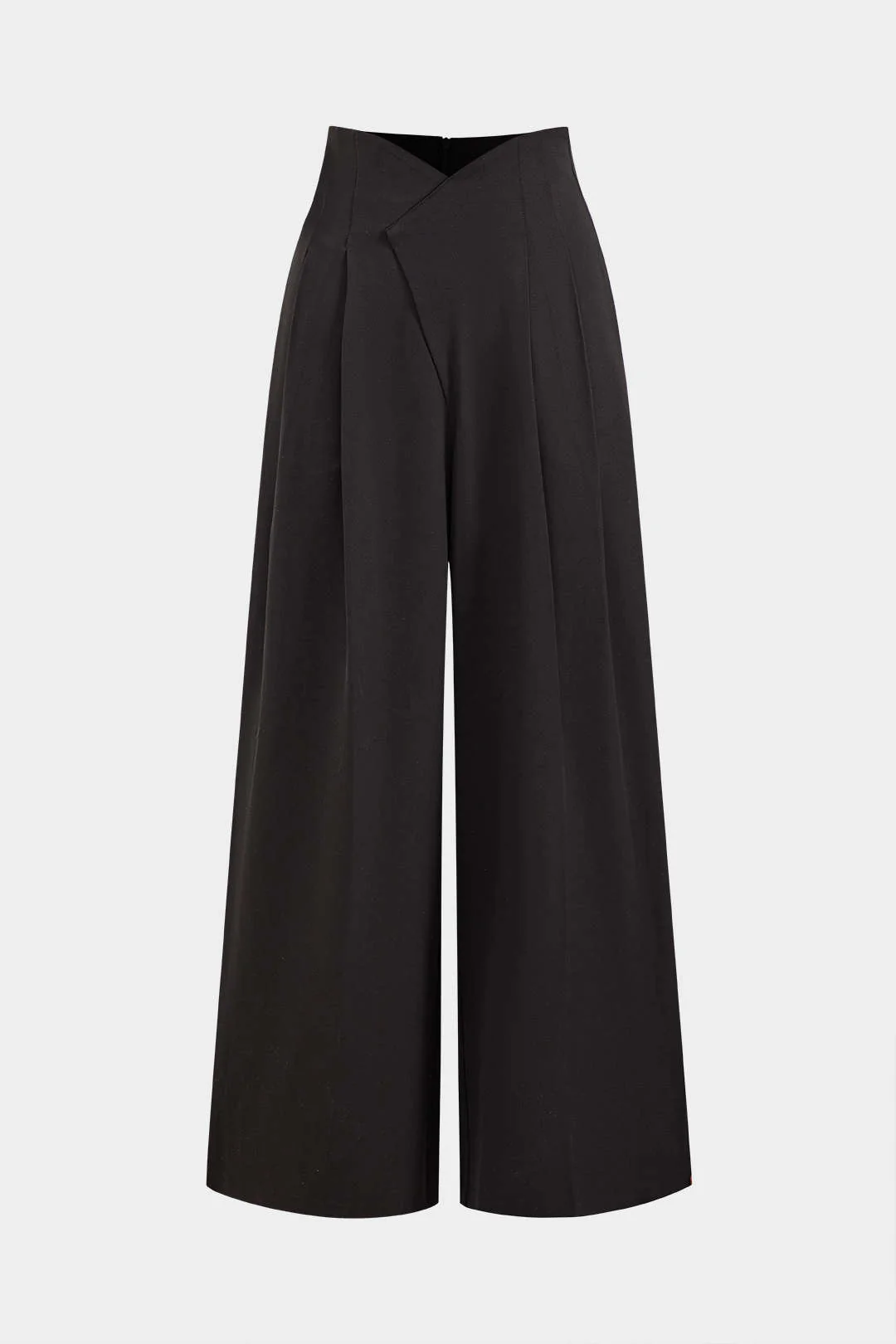 Pleated Asymmetrical Wide Leg Trousers - Image 8