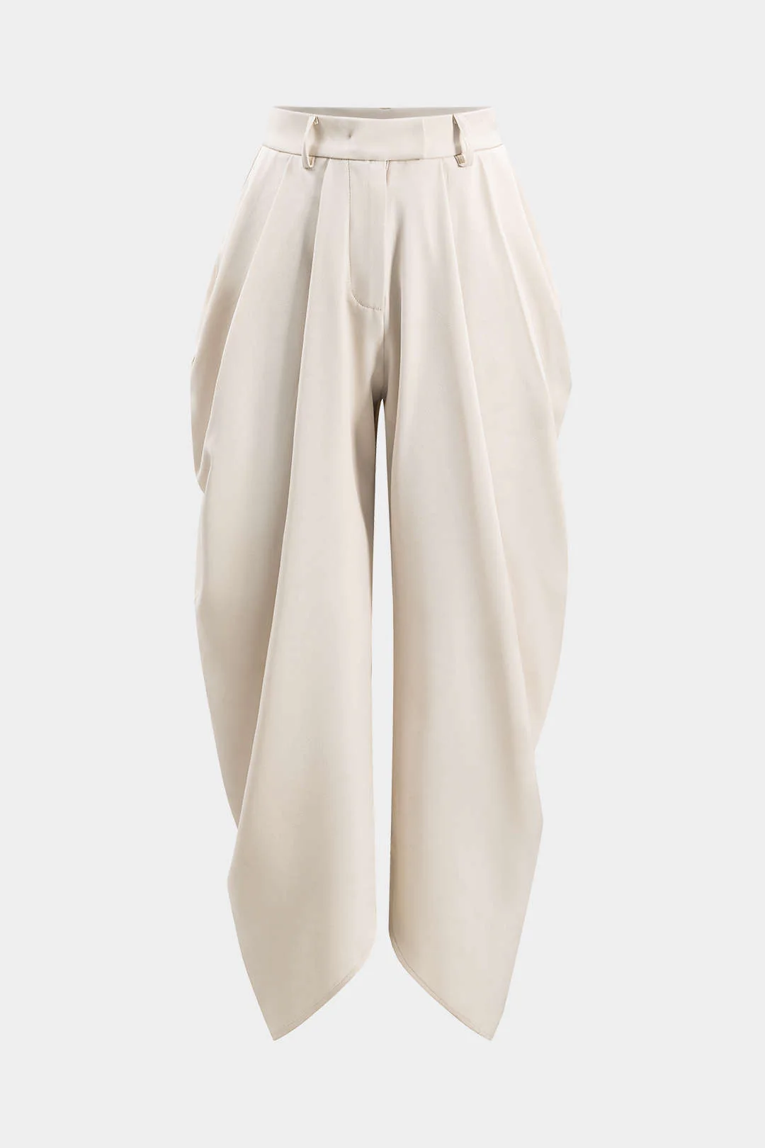 Ruched Solid Trousers - Image 2