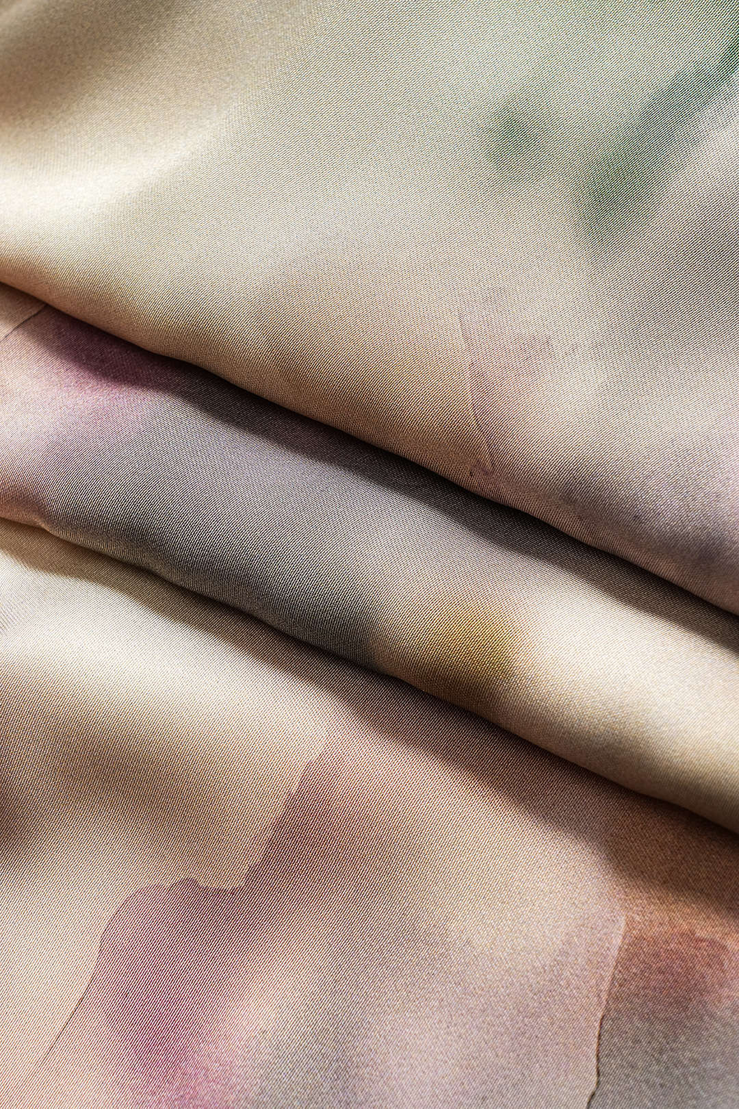Watercolor Print Satin Pocket Trousers - Image 4