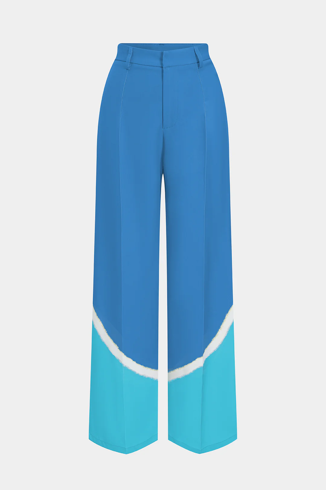 Contrast Wide Leg Trousers - Image 8
