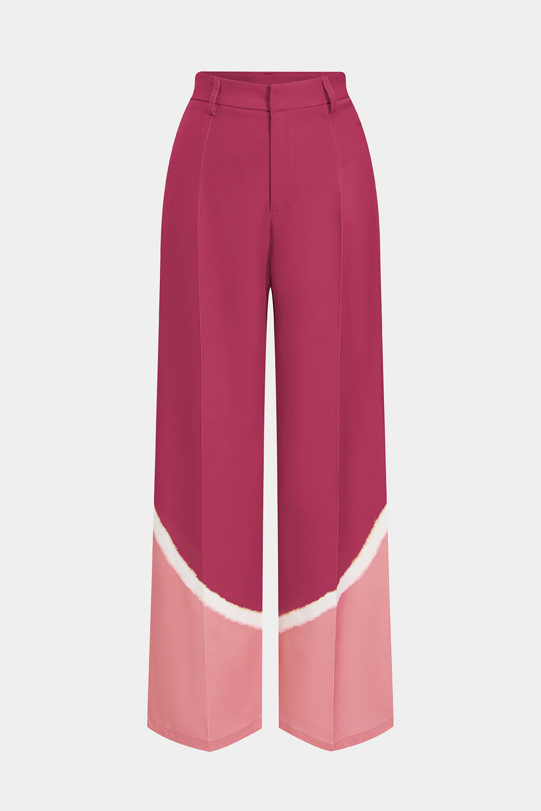 Contrast Wide Leg Trousers - Image 9