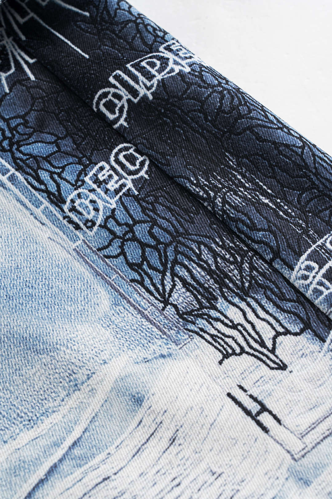 Abstract Print Button Pocket Trousers - Image 10