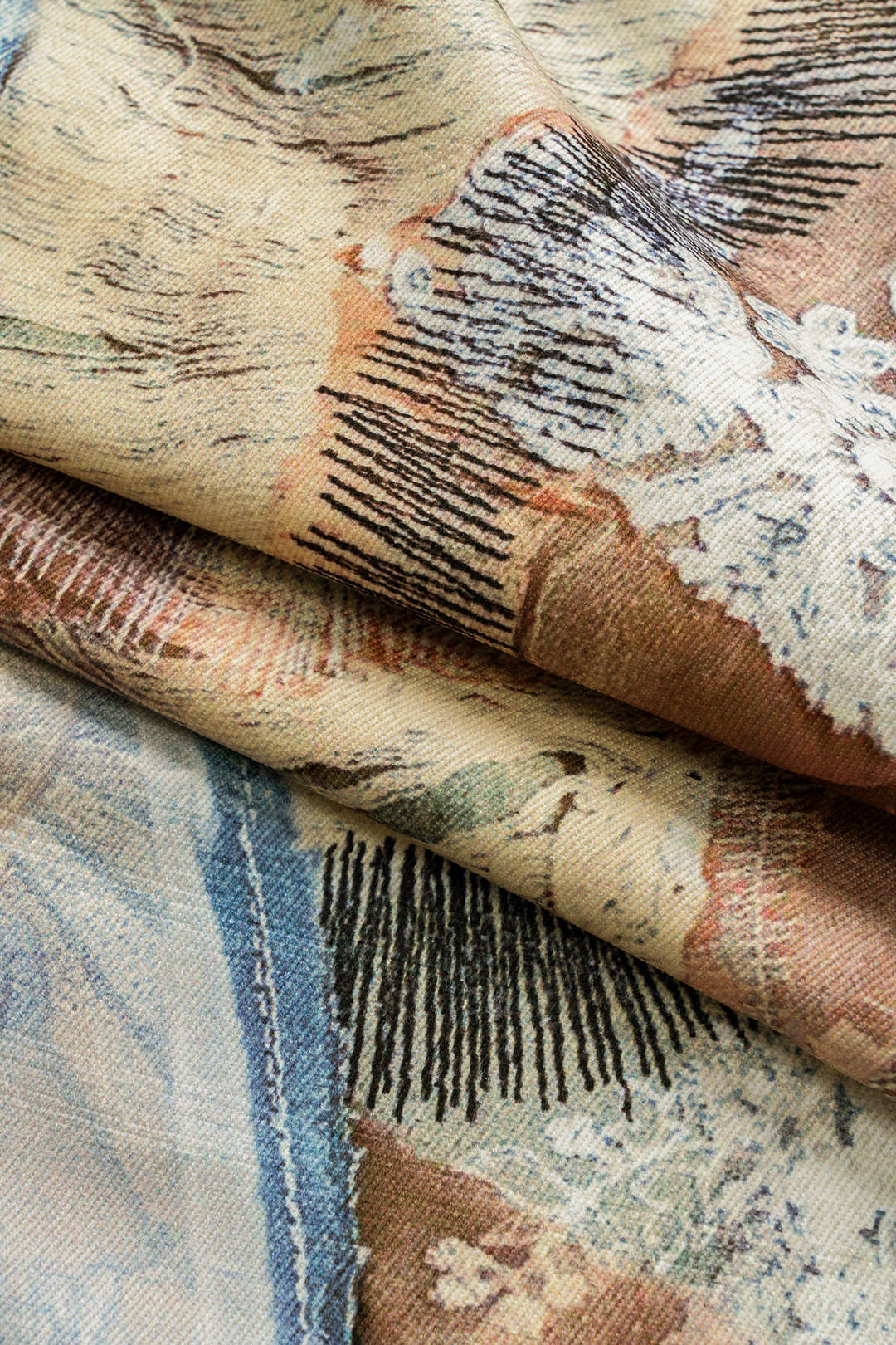 Abstract Print Button Pocket Trousers - Image 5
