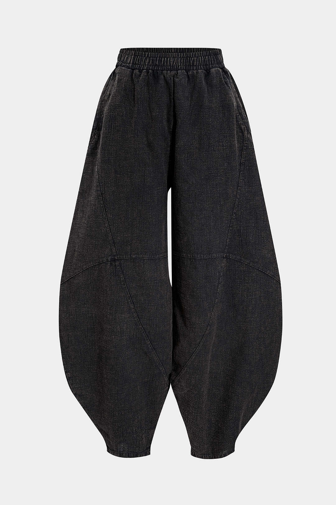 Ruched Pocket Wide Leg Barrel Trousers - Image 10