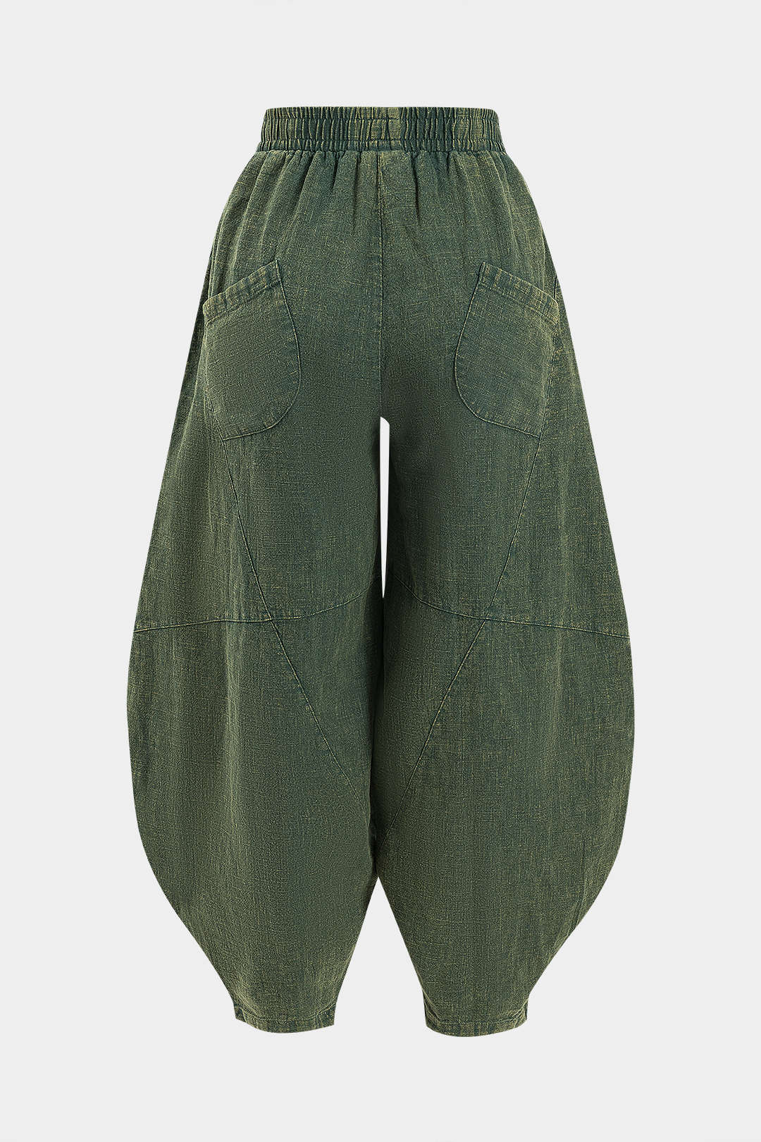 Ruched Pocket Wide Leg Barrel Trousers - Image 2