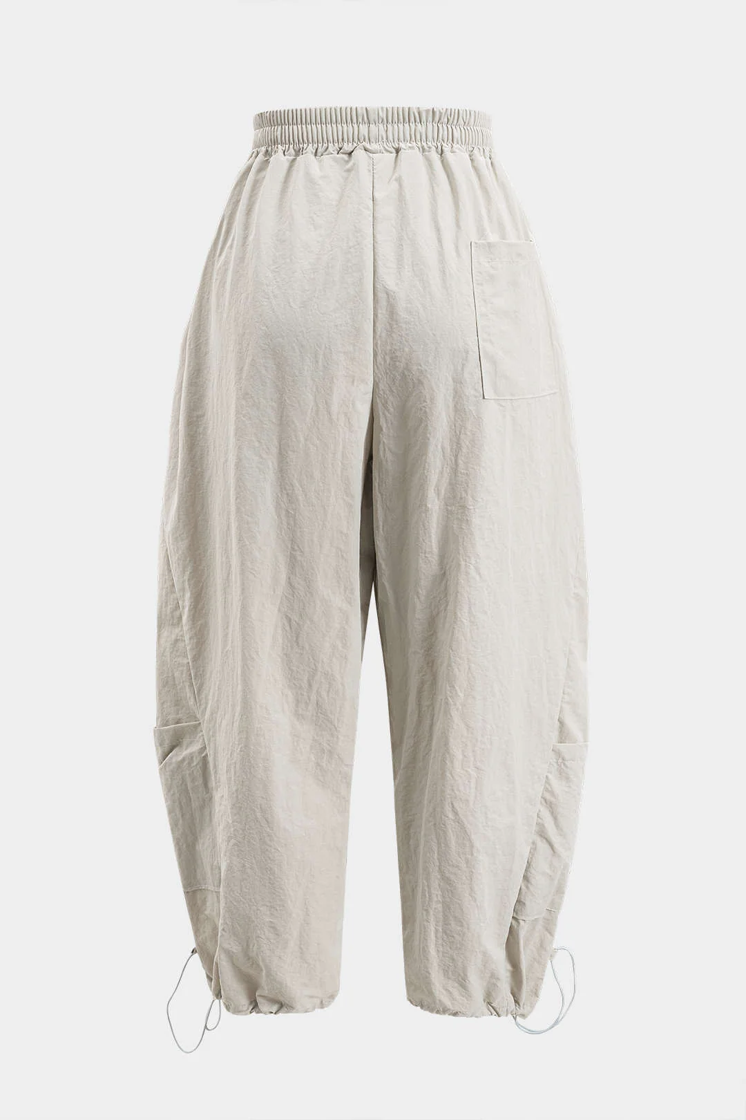 Drawstring Wide Leg Pocket Barrel Trousers - Image 2