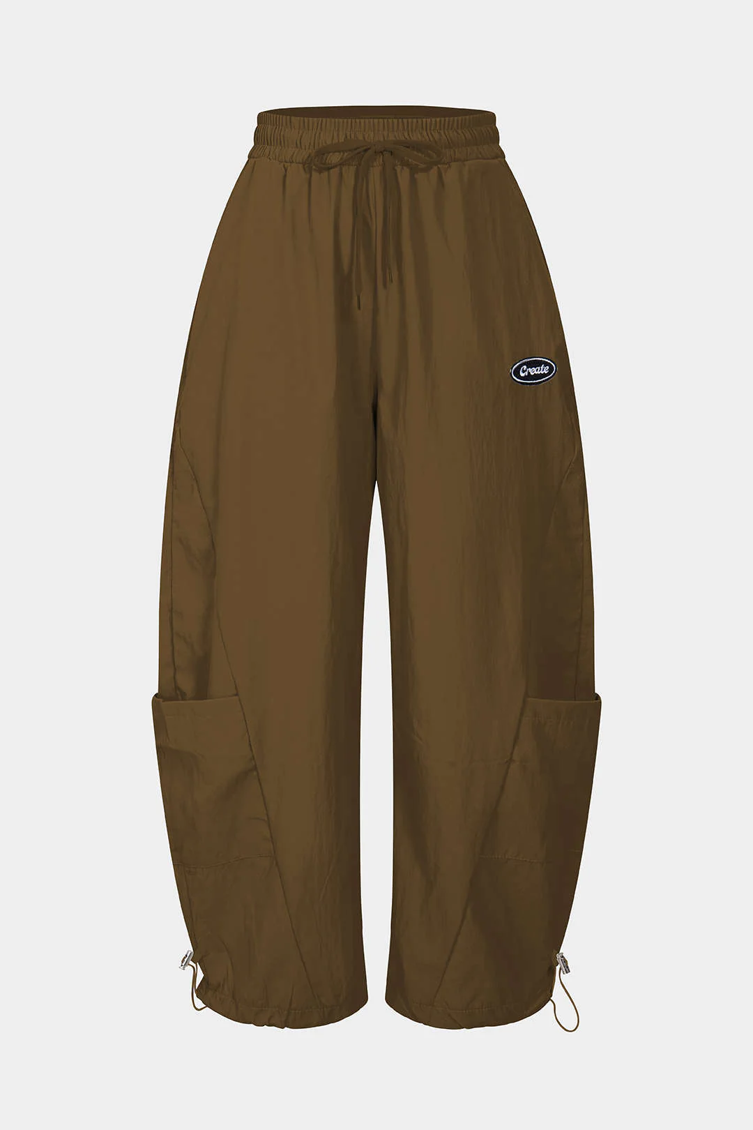 Drawstring Wide Leg Pocket Barrel Trousers - Image 5