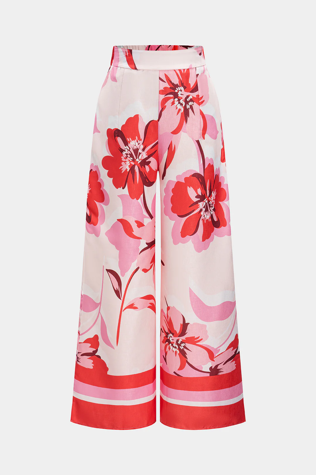 Floral Print High Waist Wide Leg Pants - Image 2