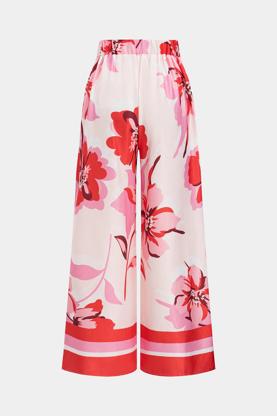 Floral Print High Waist Wide Leg Pants - Image 3