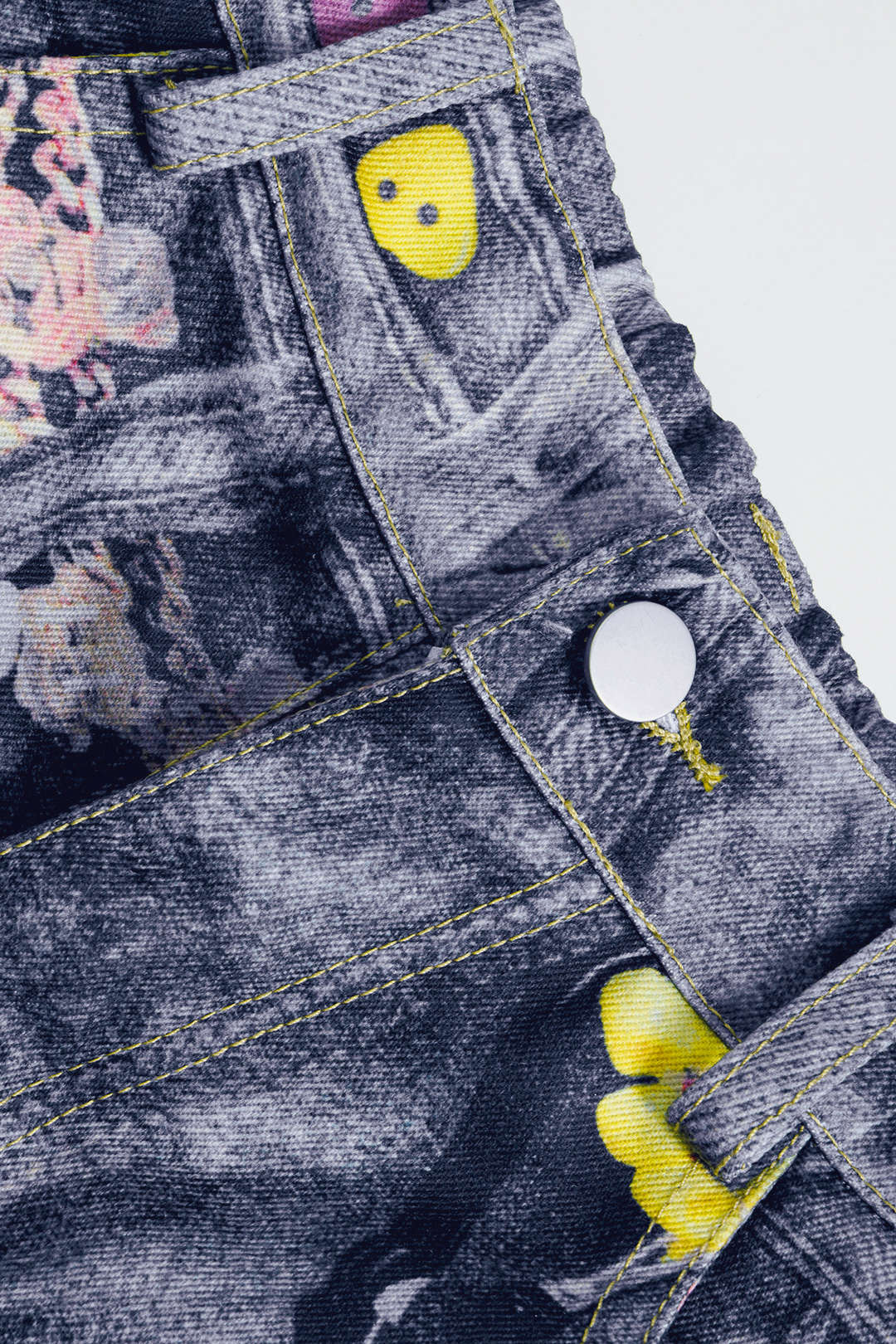 Abstract Print Button Wide Leg Trousers - Image 10