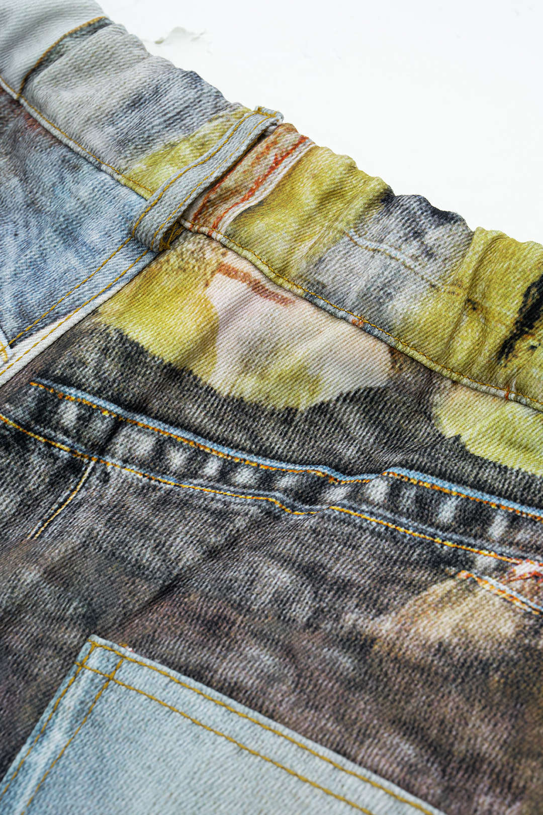 Abstract Print Button Wide Leg Trousers - Image 6