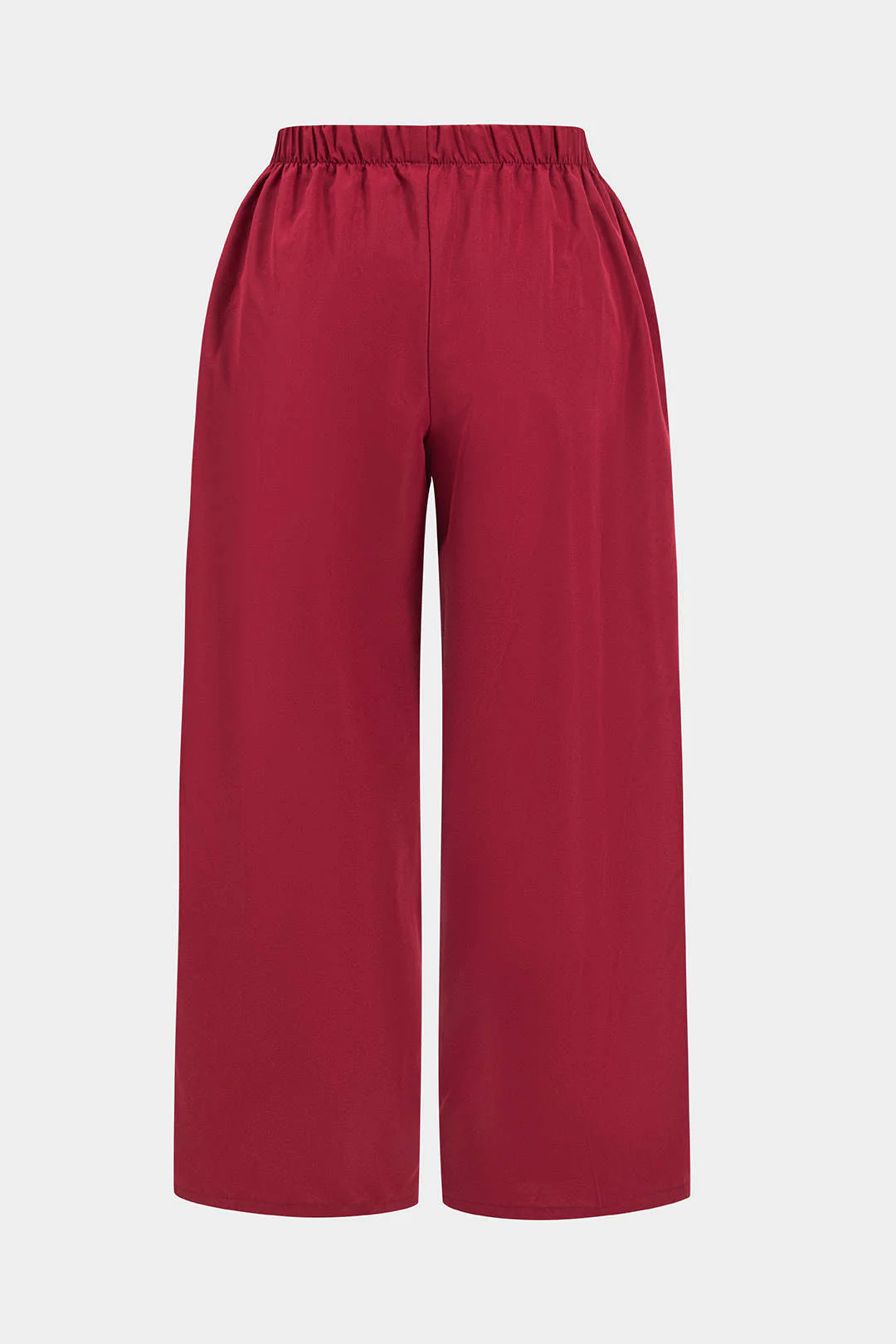 Plus Size Contrast Bow Patchwork Trousers - Image 2