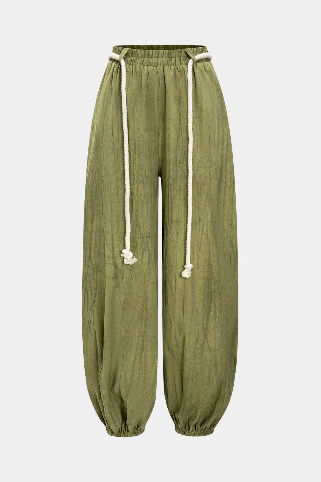 High Waist Drawstring Trousers - Image 10