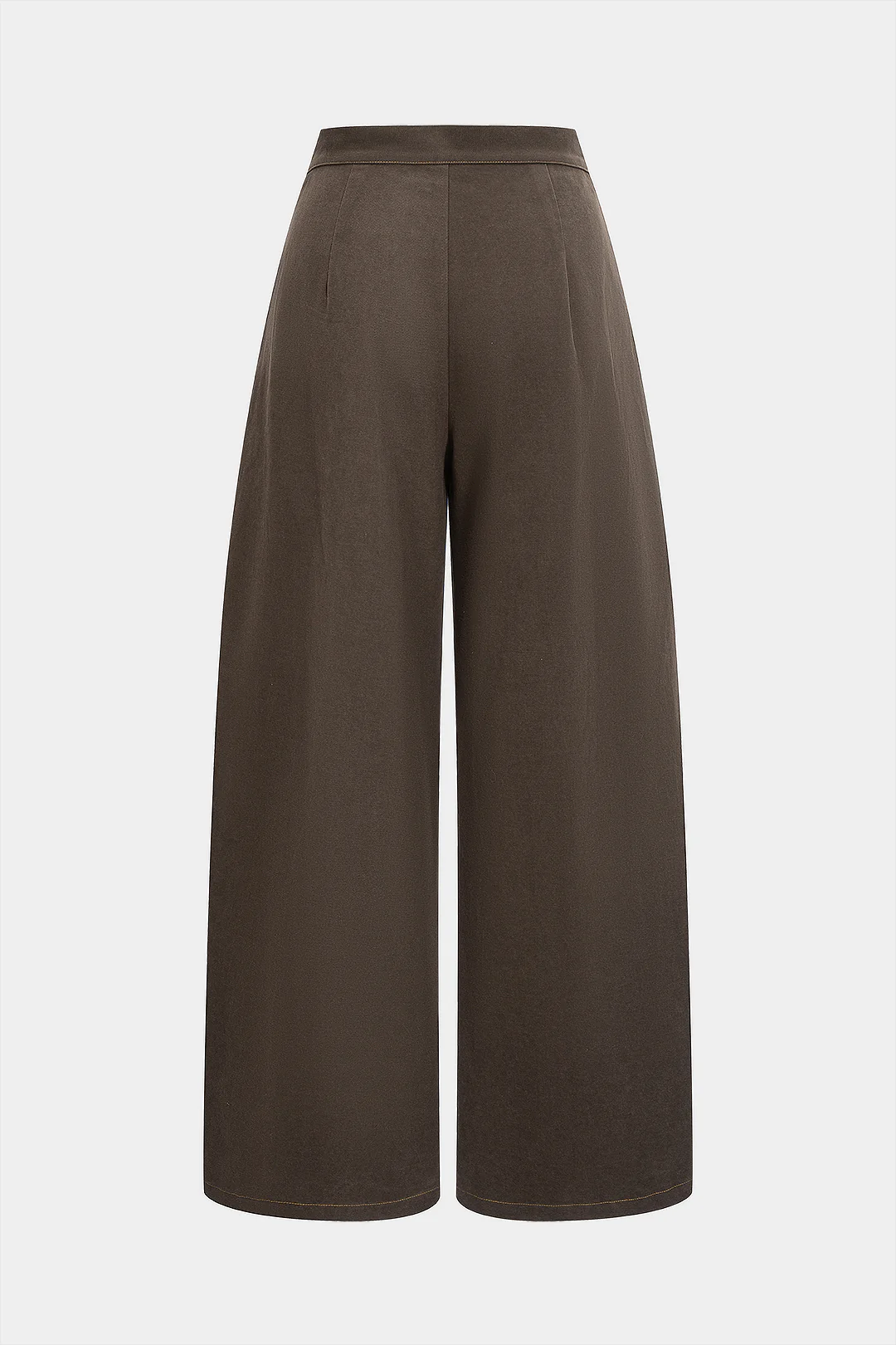 Button Zipper Belted Trousers - Image 2