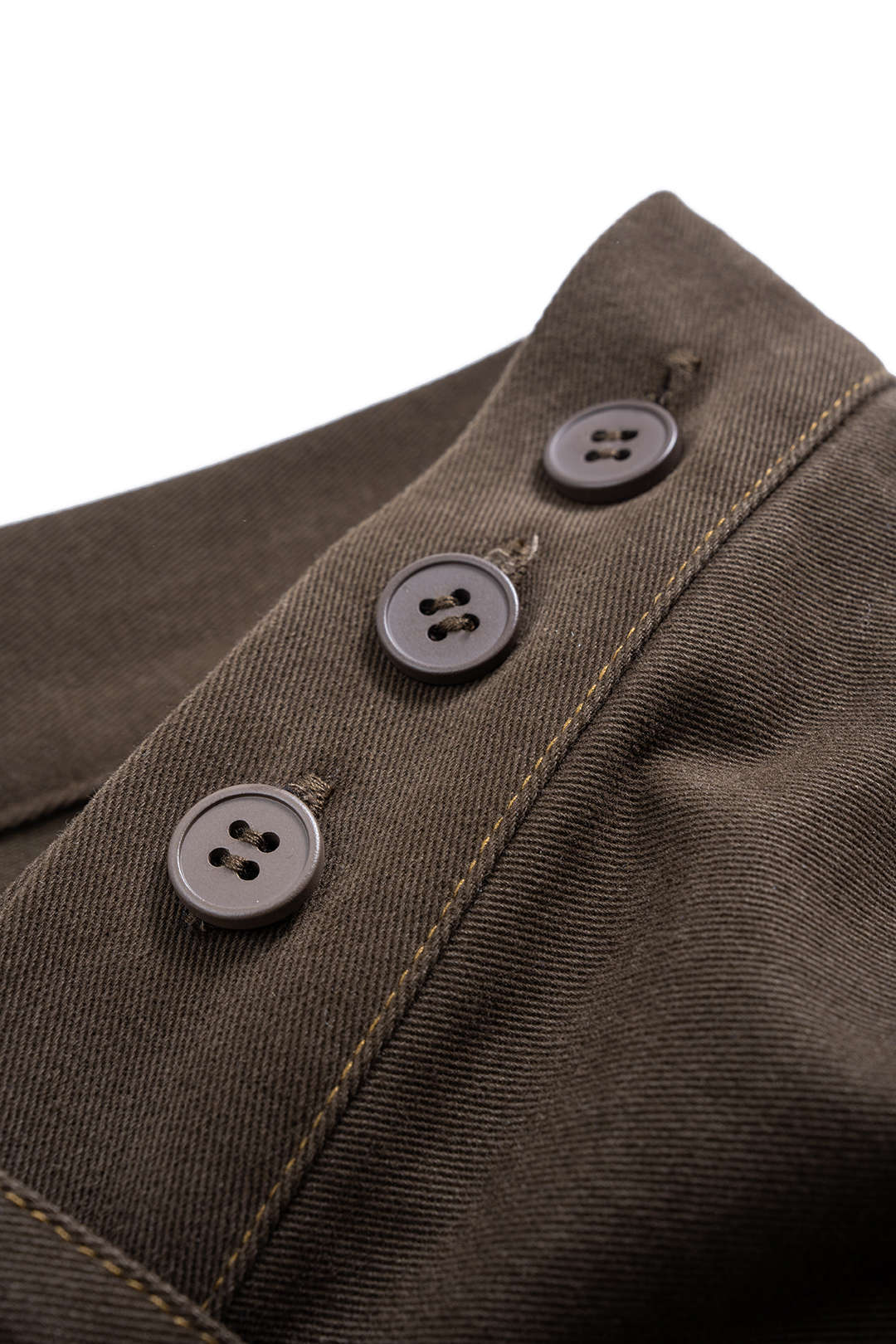Button Zipper Belted Trousers - Image 3