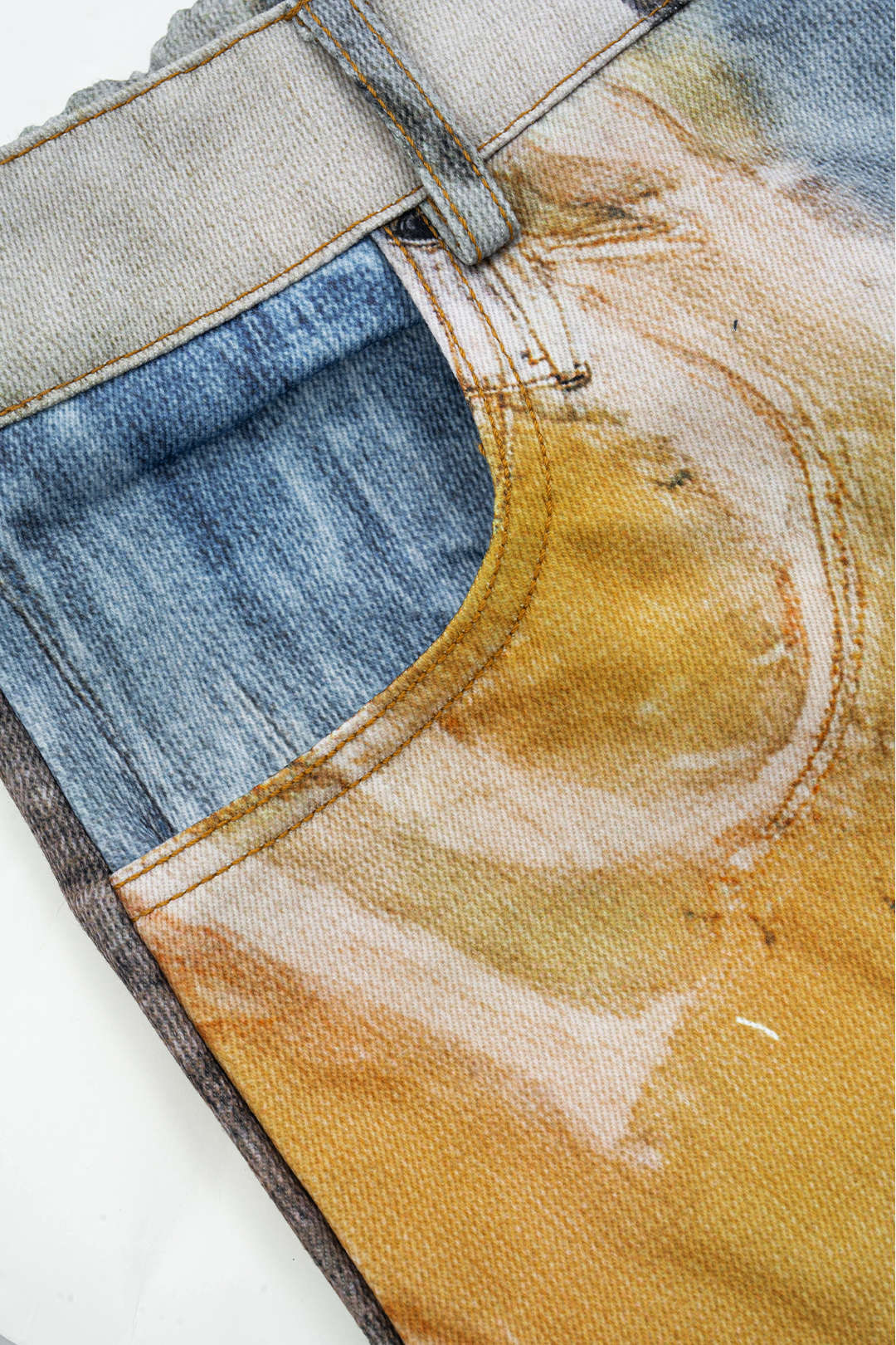 Plus Size Abstract Print High Waist Trousers - Image 4