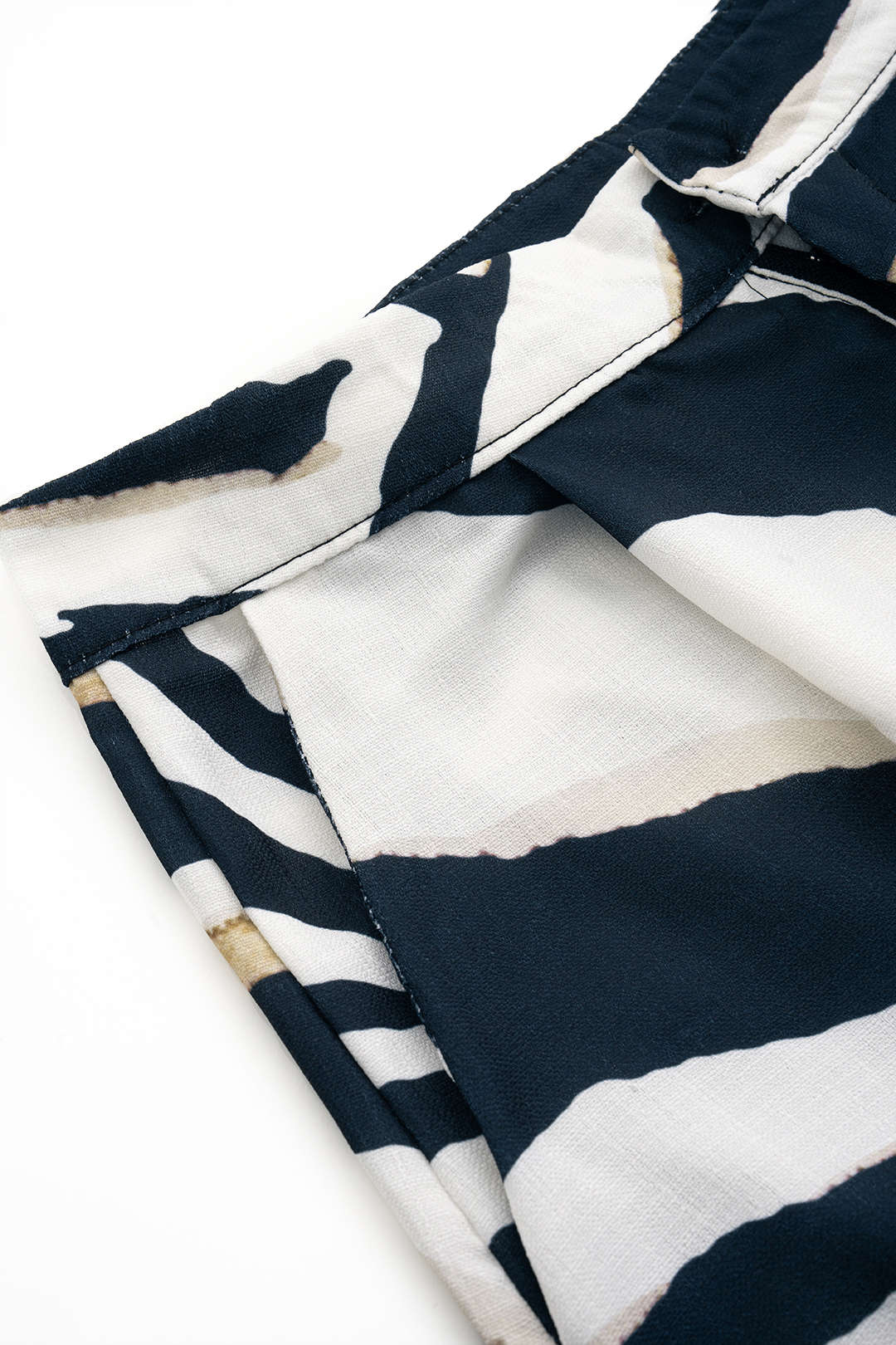 Contrast Stripe Print Trousers - Image 3