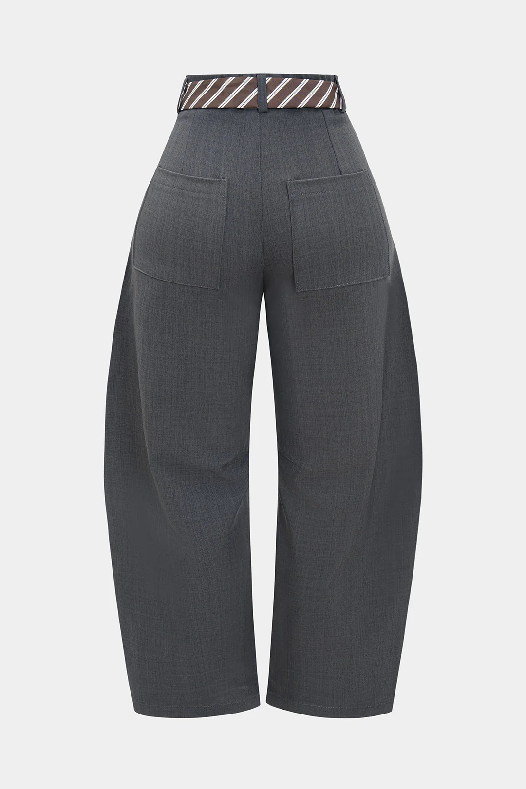 Belted Barrel Trousers - Image 2