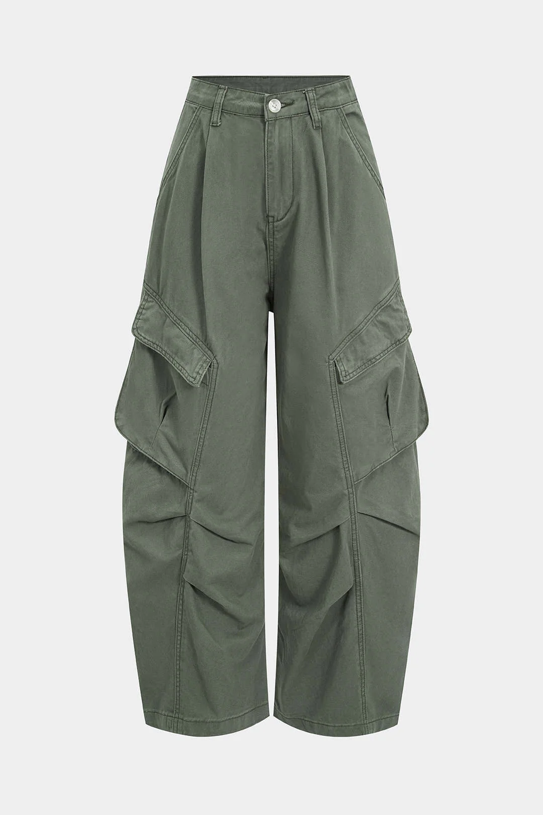 Denim Ruched Pocket Jeans - Image 10