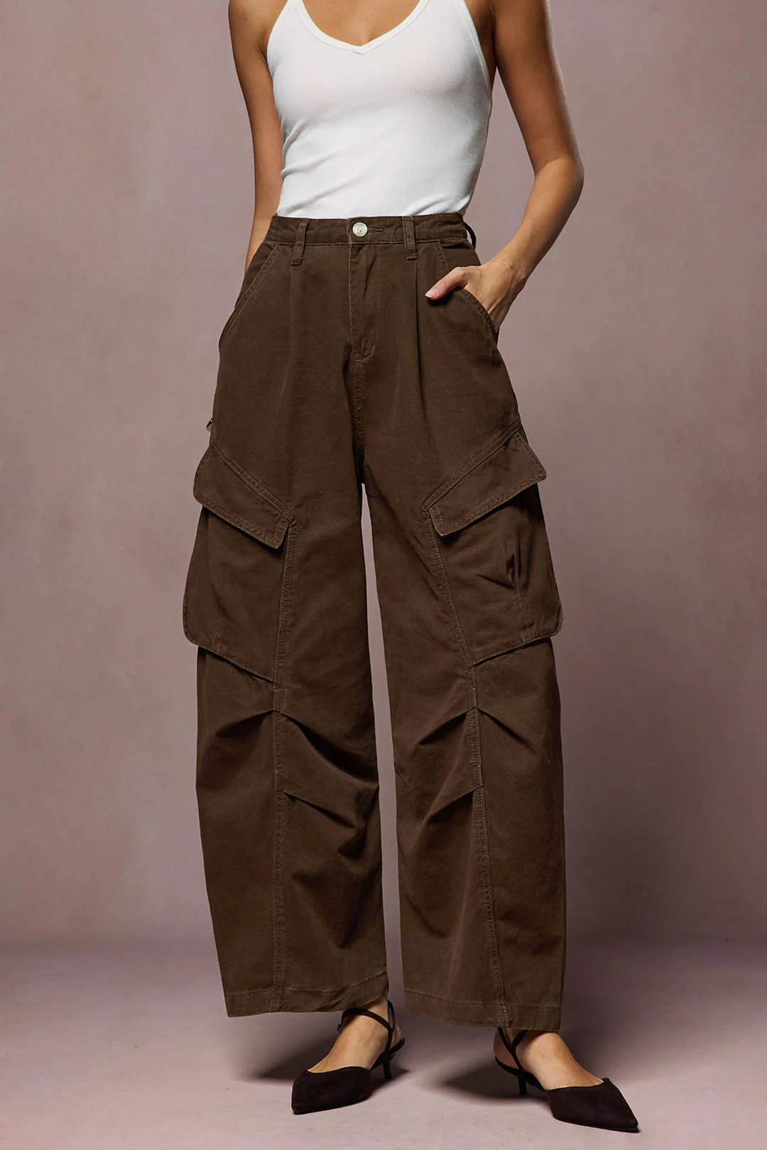 Denim Ruched Pocket Jeans - Image 5