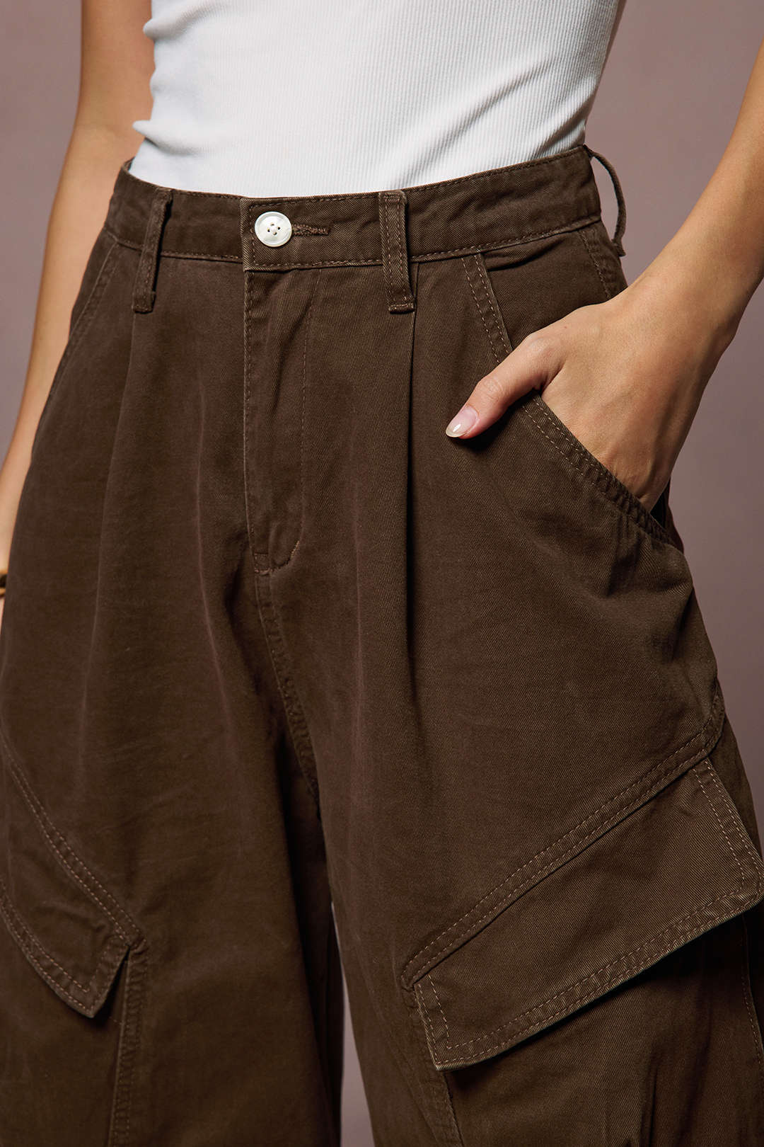 Denim Ruched Pocket Jeans - Image 7