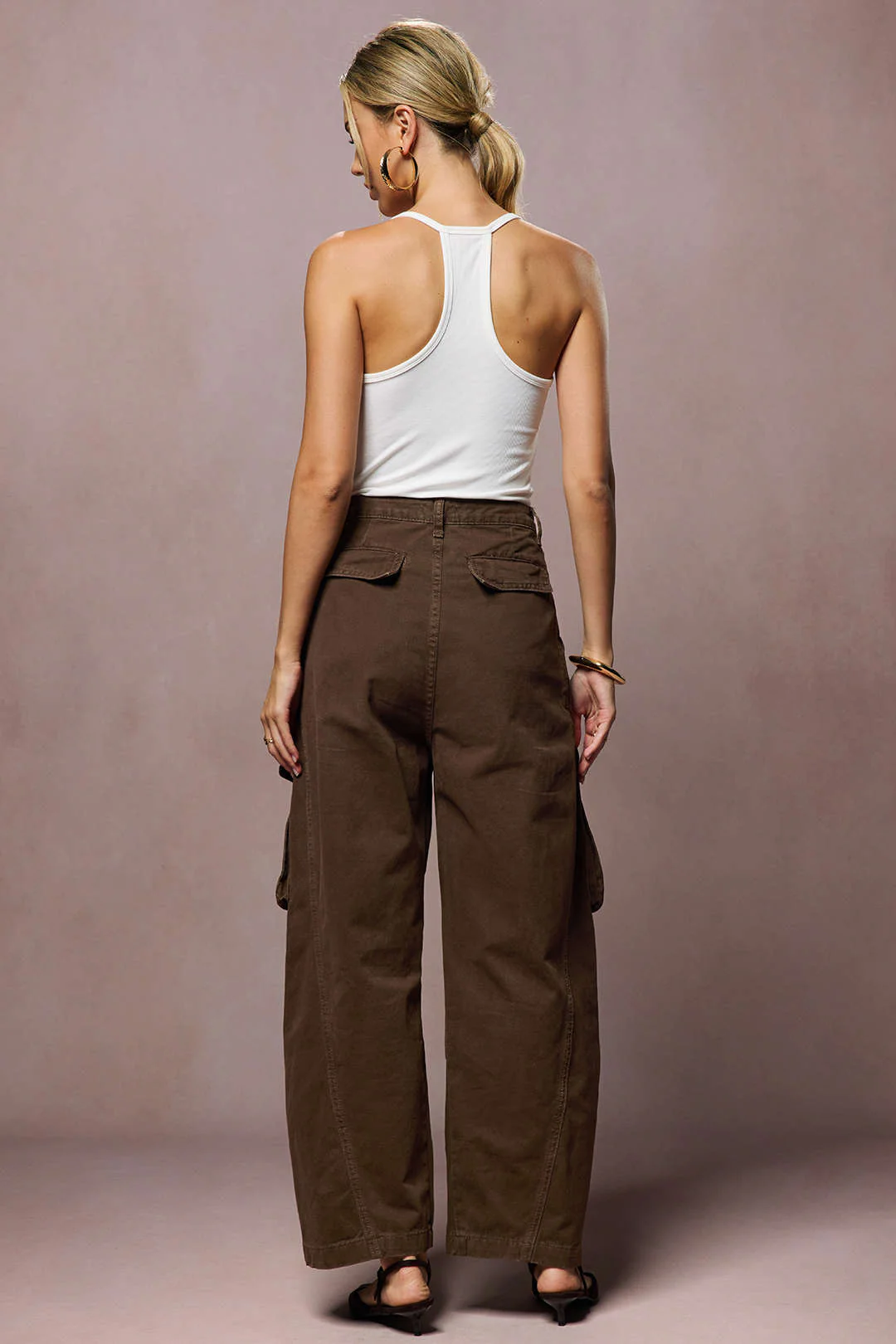 Denim Ruched Pocket Jeans - Image 8