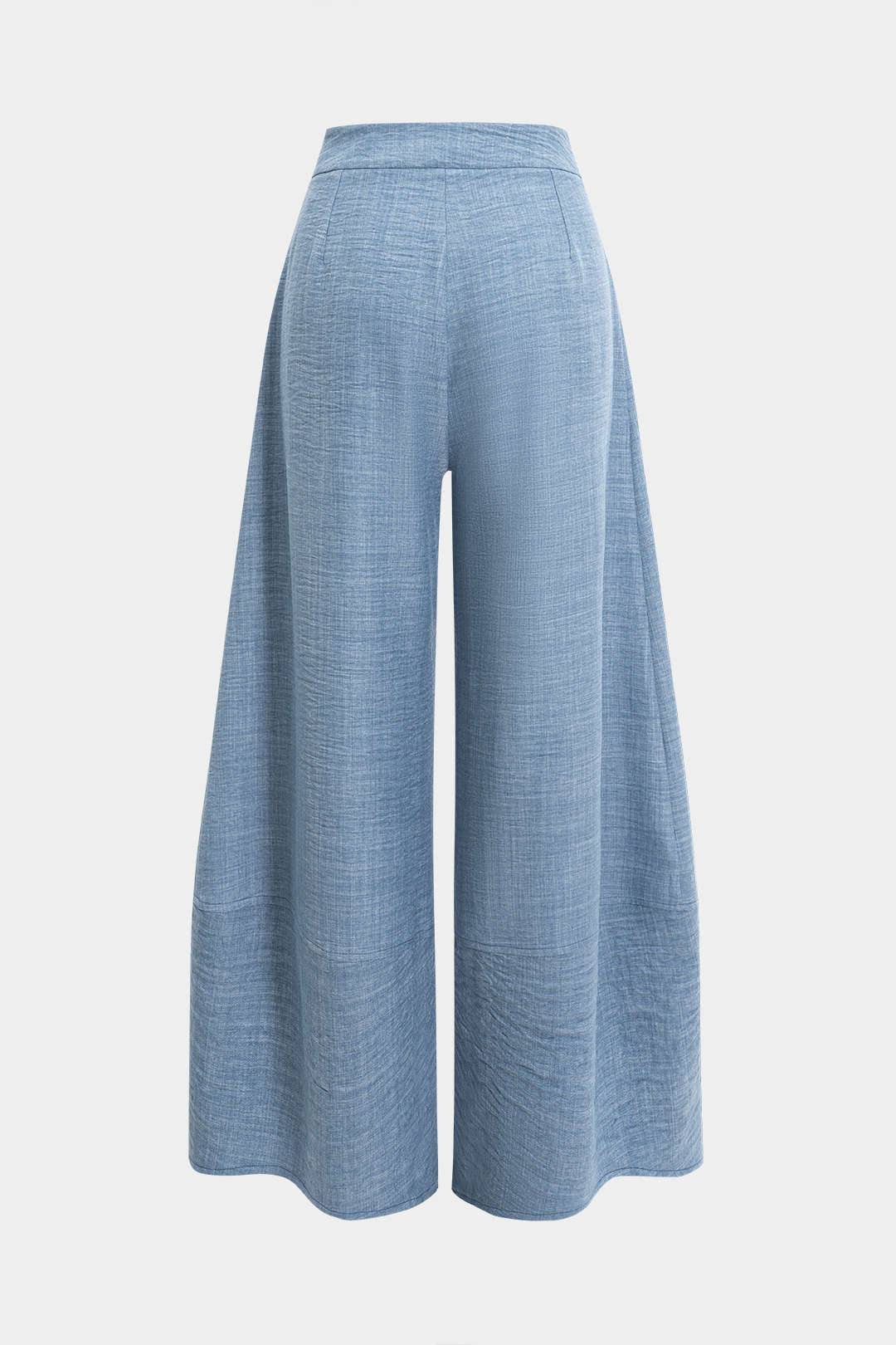 Ruched Zipper Pocket Wide Leg Trousers - Image 4