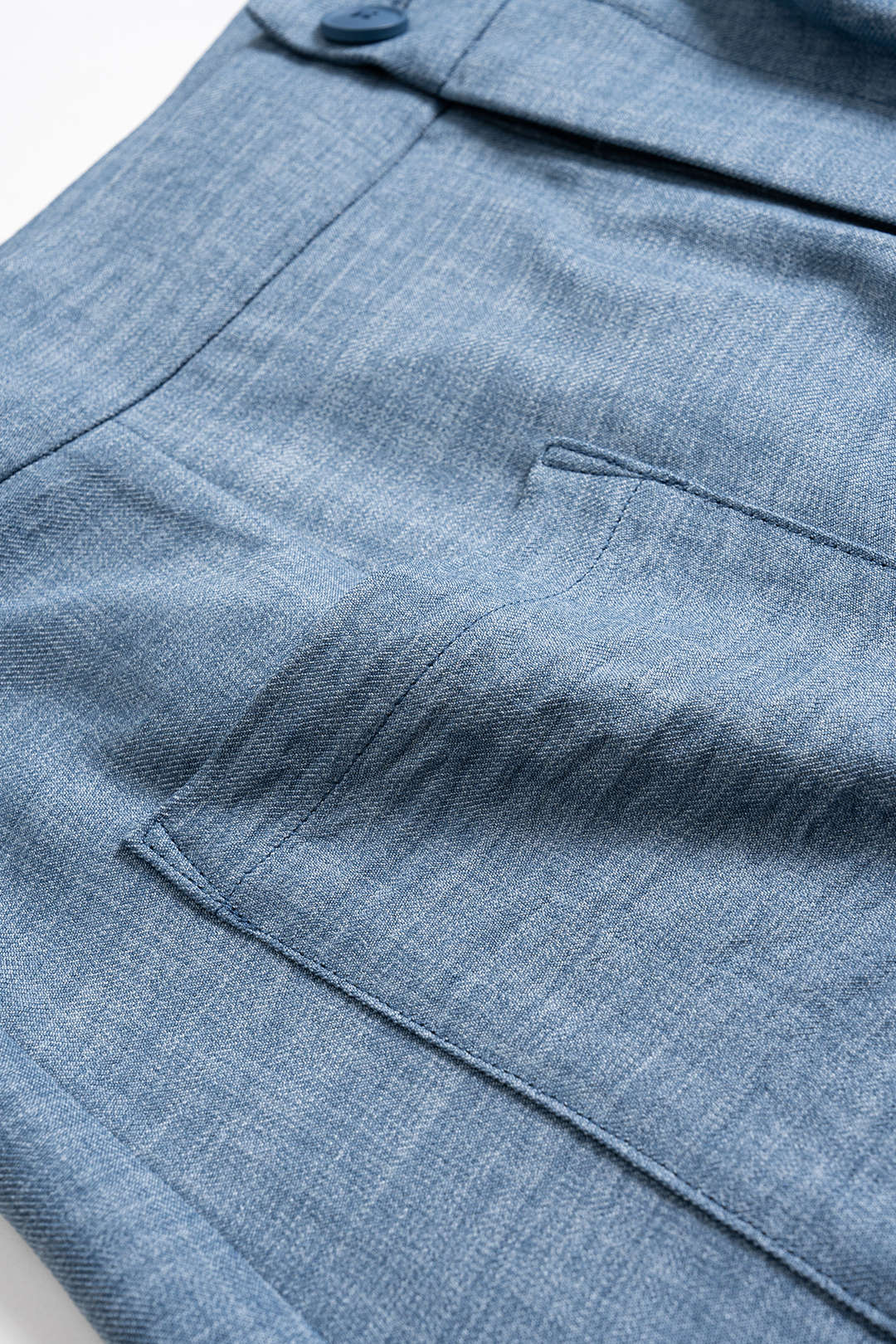 Ruched Zipper Pocket Wide Leg Trousers - Image 5