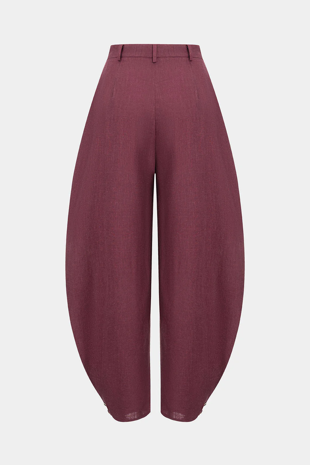 Linen Solid Barrel Trousers - Image 2