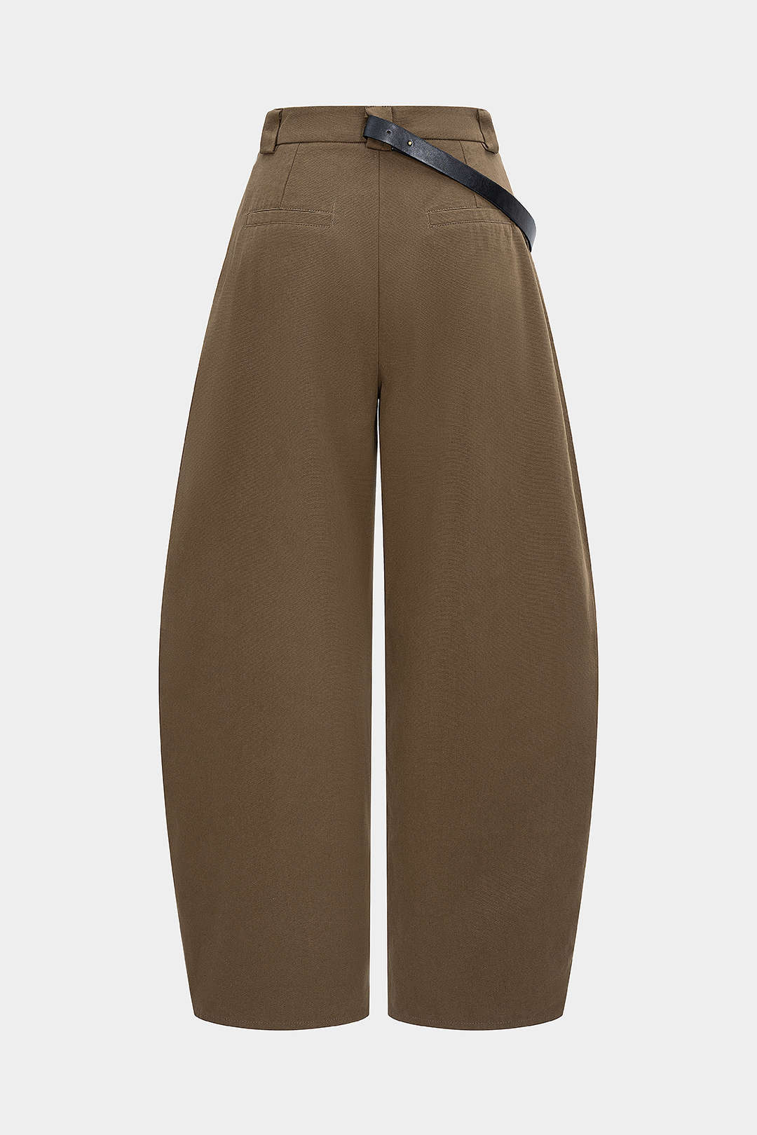 Asymmetrical Metallic Decor Barrel Trousers - Image 2