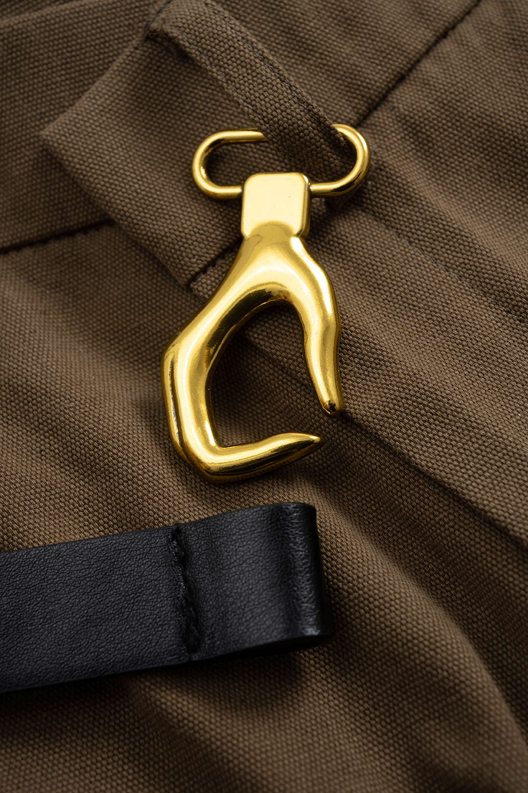 Asymmetrical Metallic Decor Barrel Trousers - Image 3