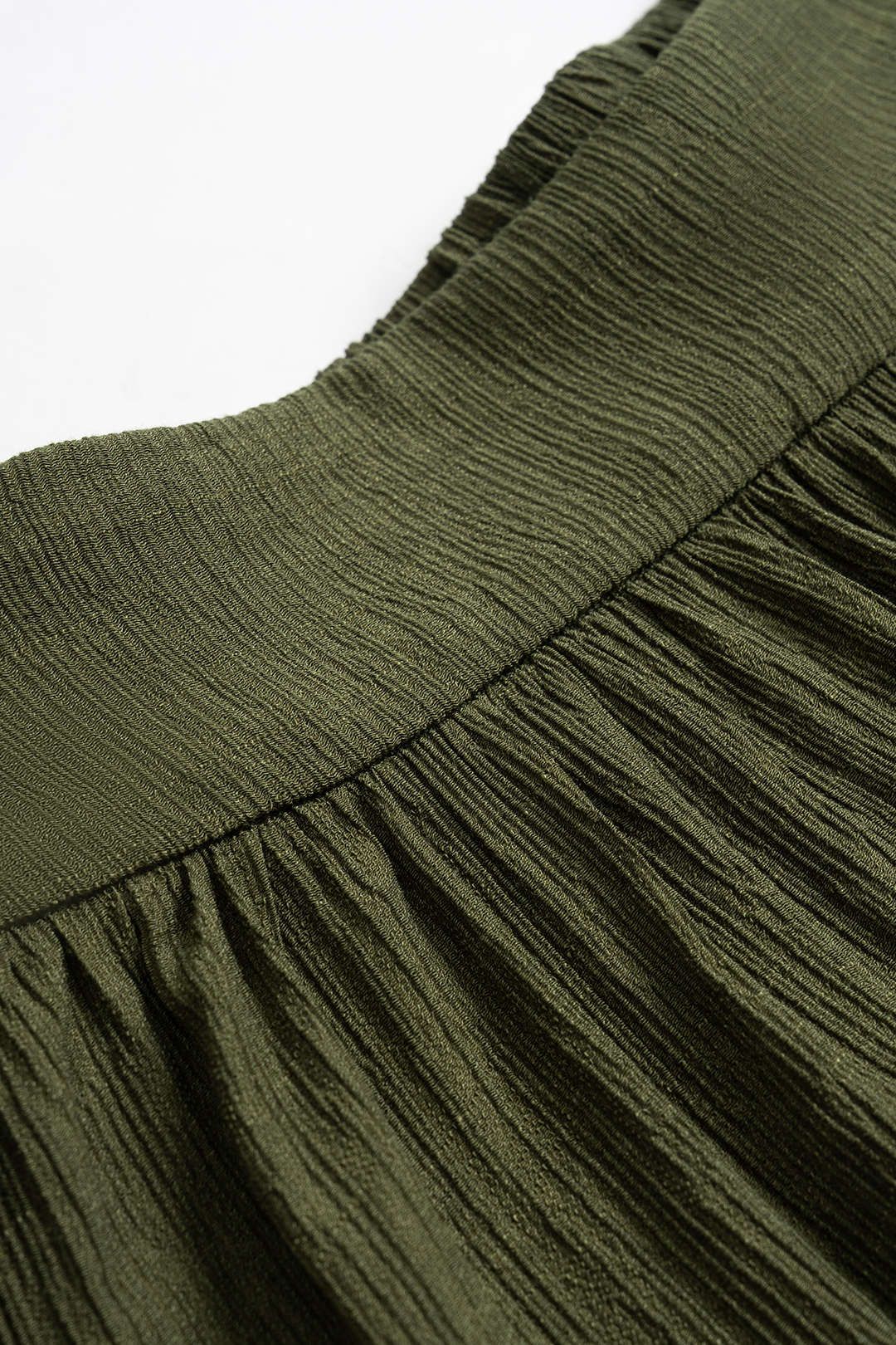 Knit Solid Ruched Trousers - Image 3