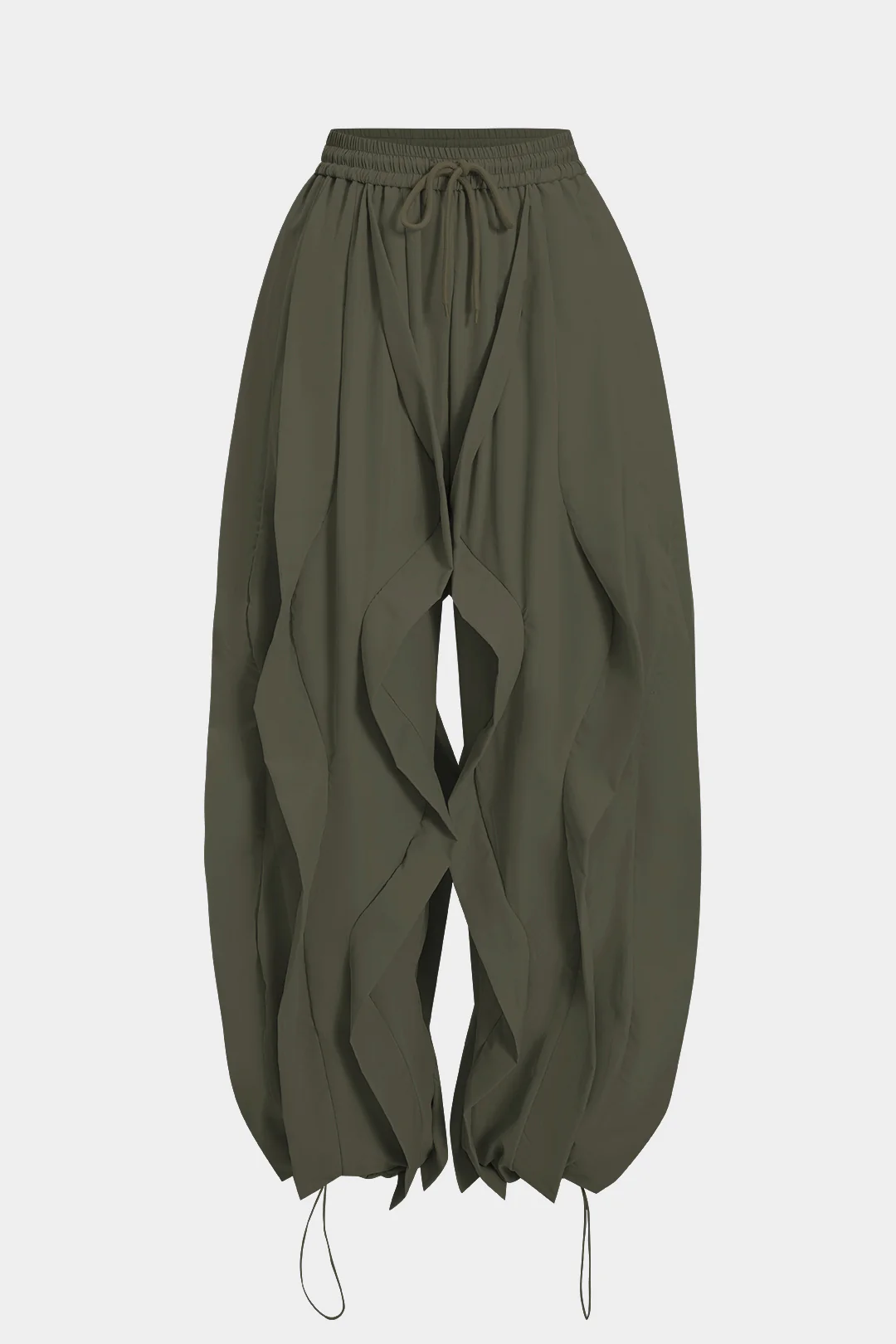 Drawstring Ruffle Trousers - Image 7