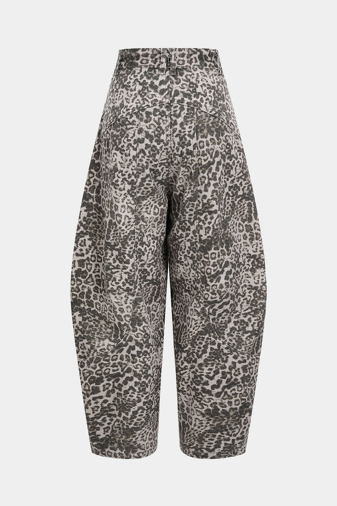 Leopard Print Barrel Trousers - Image 2