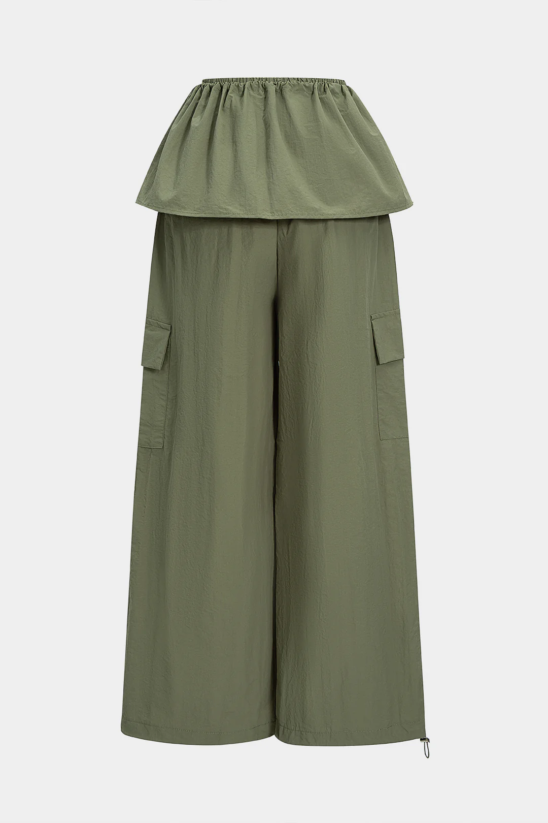 Ruched Drawstring Pocket Pants - Image 2