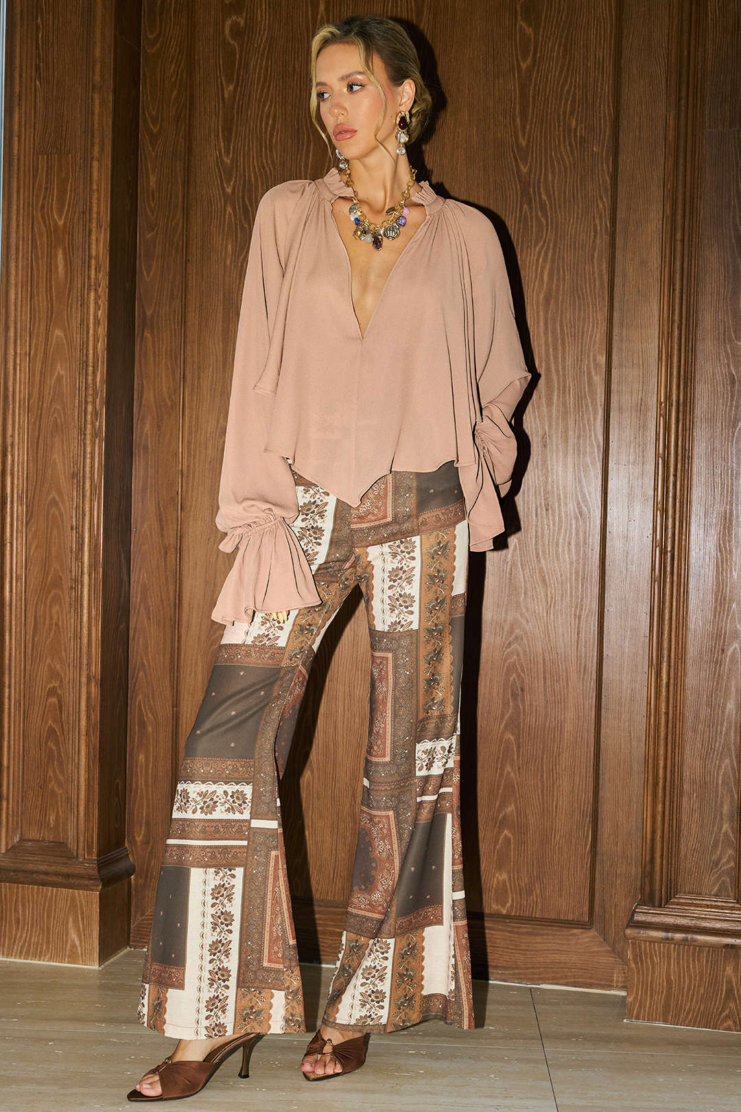 Bohemian Paisley Print Trousers - Image 4