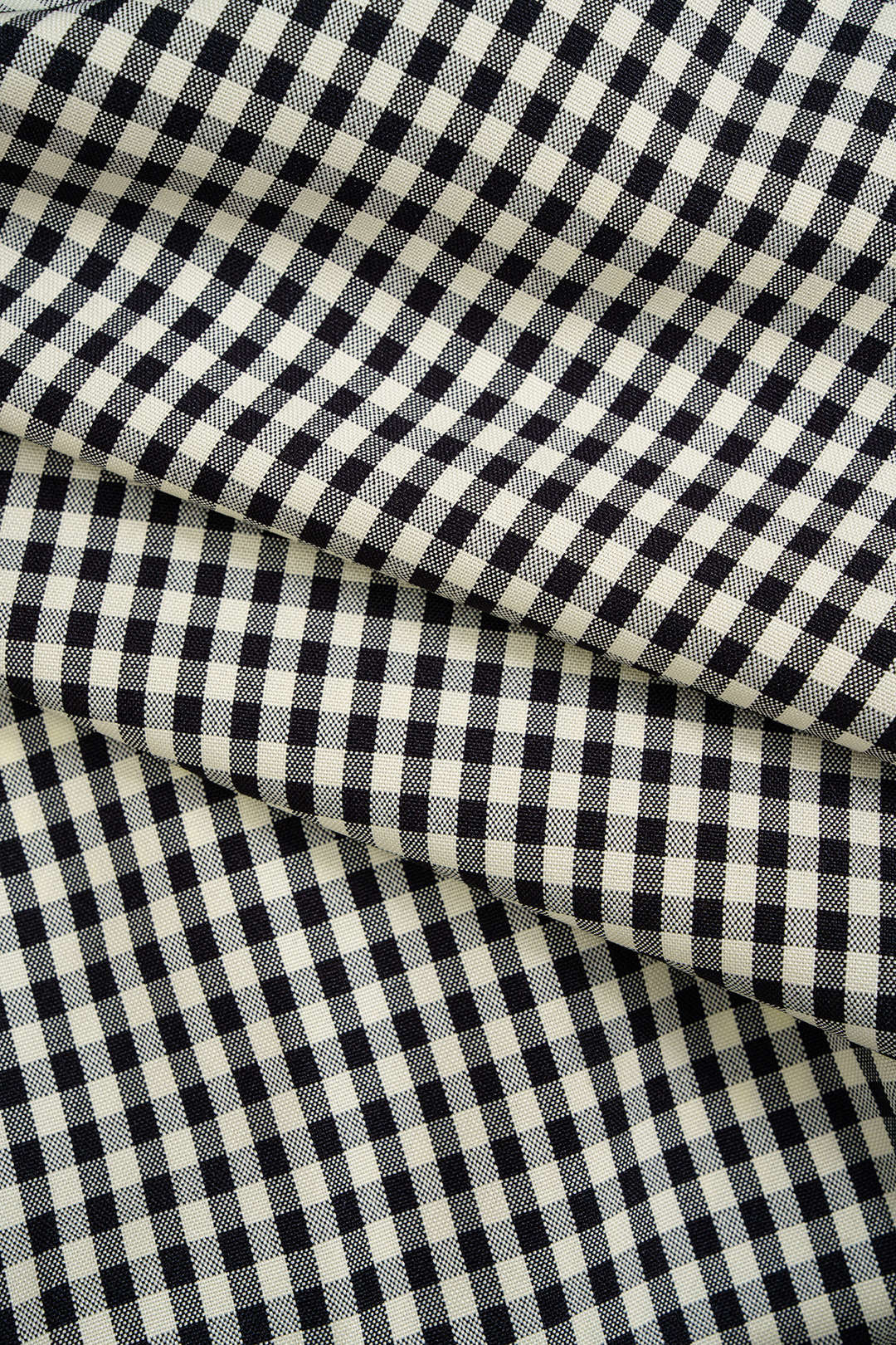 Checkered Print Tie-Up Lantern Trousers - Image 4